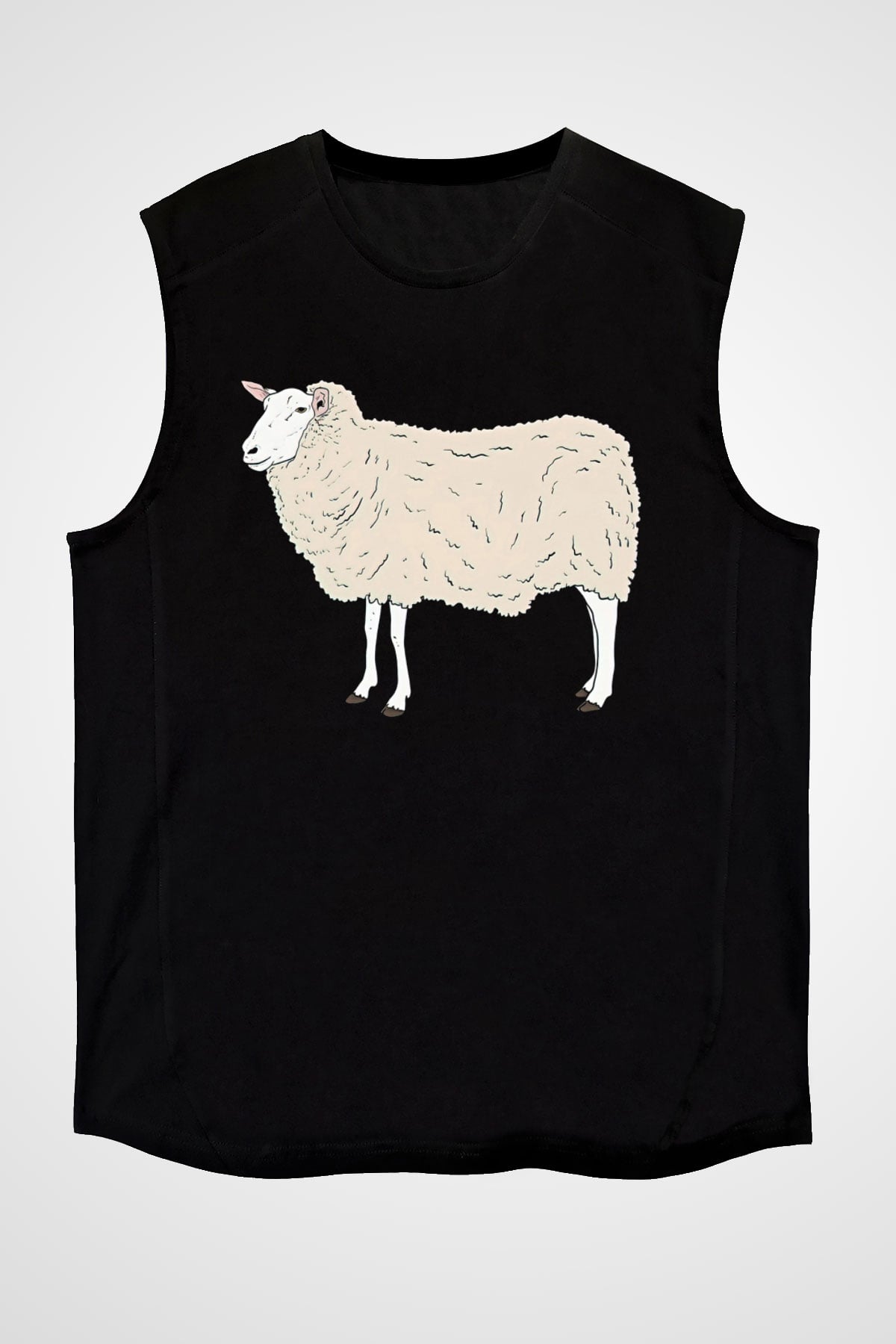 Kurban Bayramı Baskılı Unisex Siyah Kolsuz Tişört - Tshirt