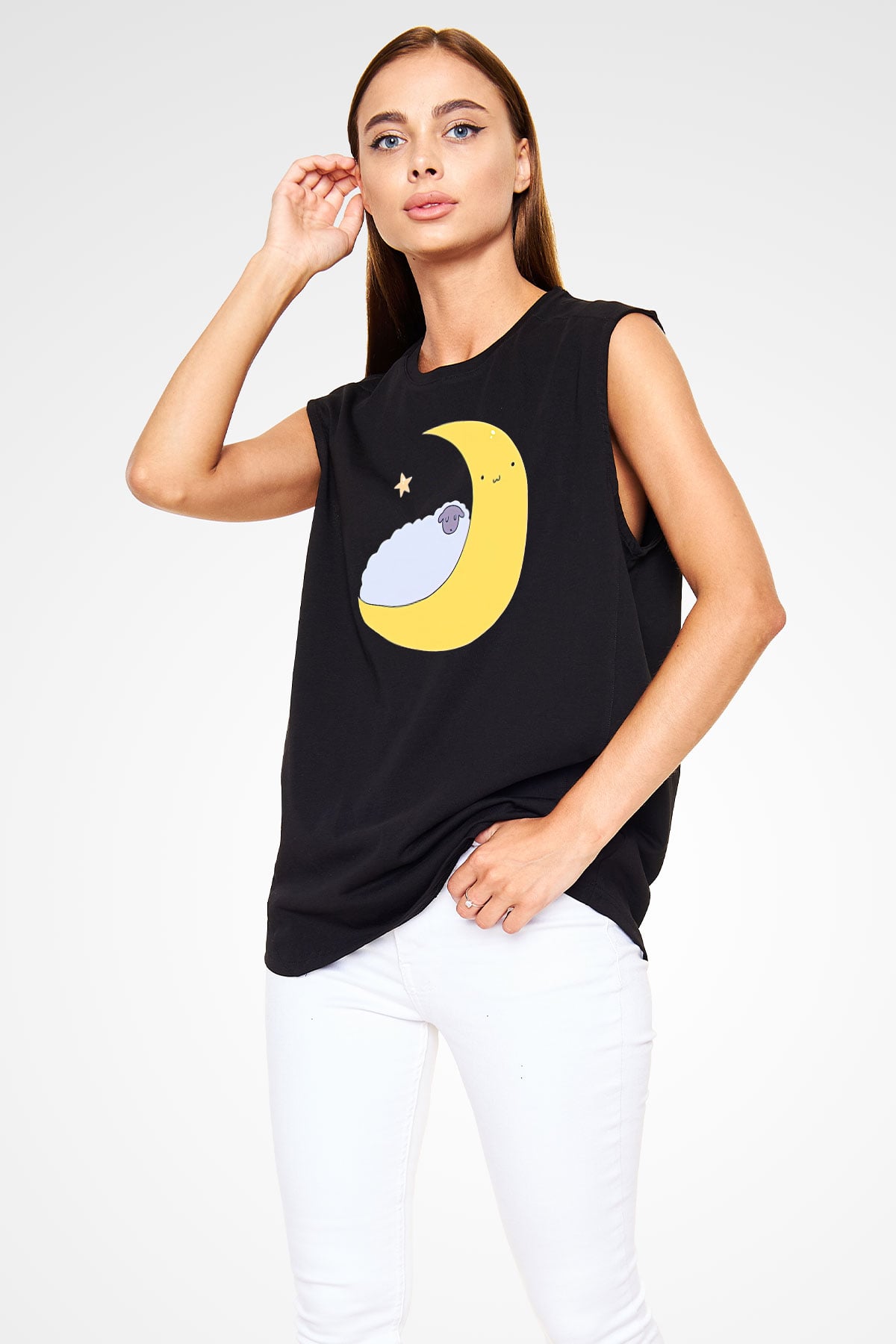 Kurban Bayramı Baskılı Unisex Siyah Kolsuz Tişört - Tshirt
