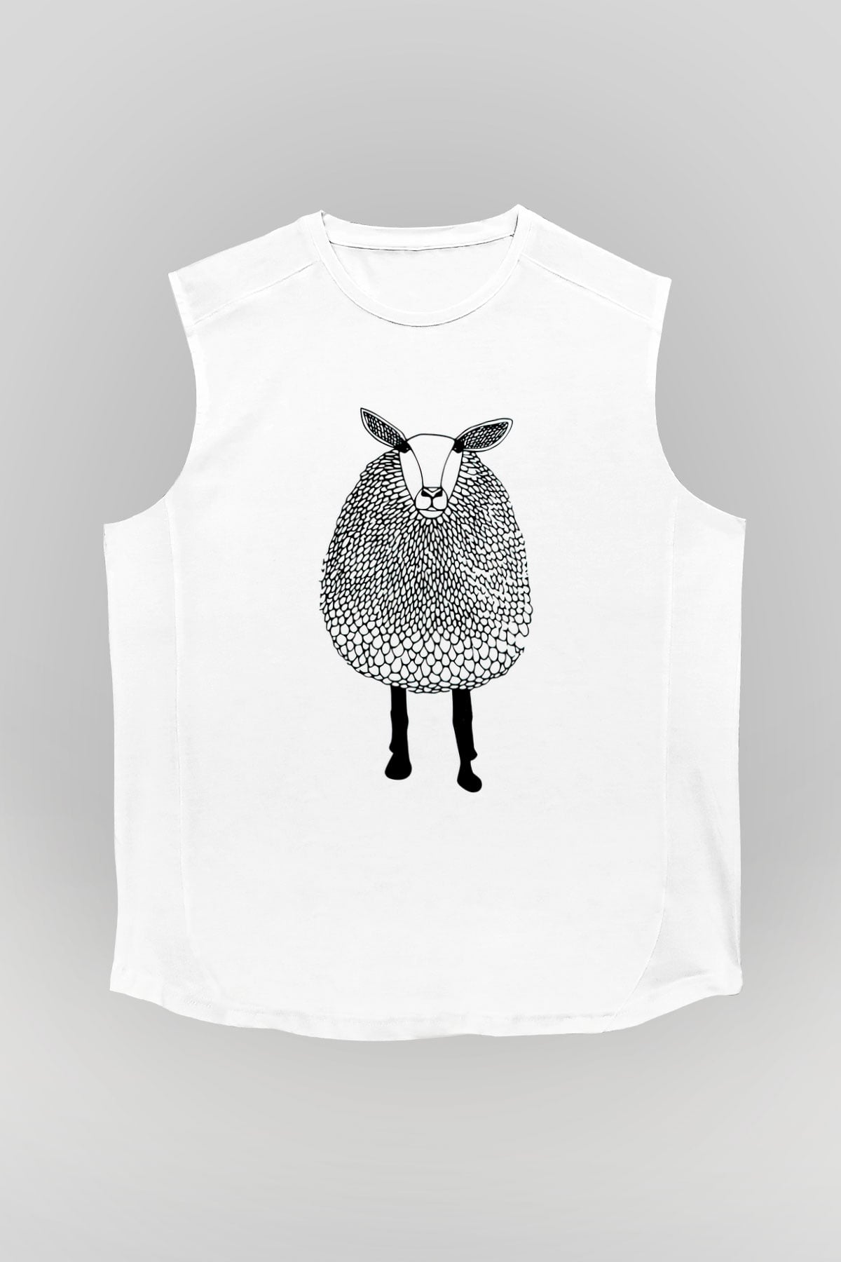 Kurban Bayramı Baskılı Unisex Siyah Kolsuz Tişört - Tshirt