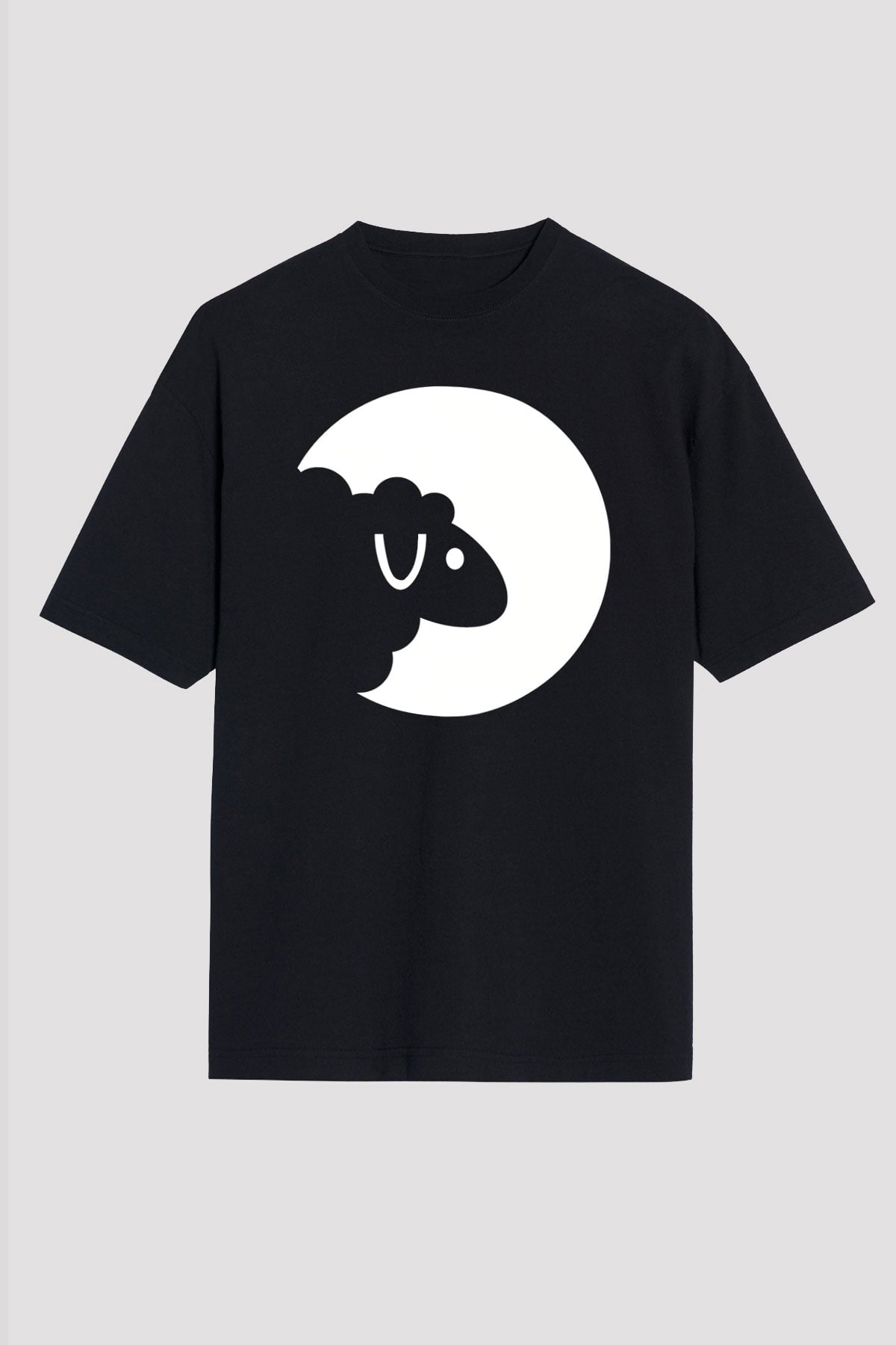 Kurban Bayramı Baskılı Unisex Siyah Oversize Tişört - Tshirt