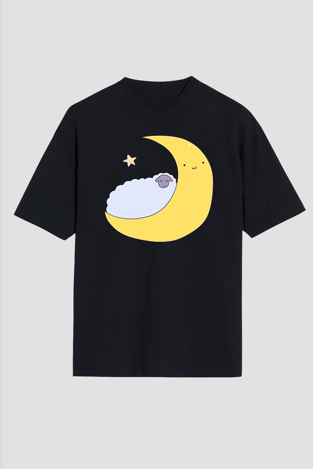 Kurban Bayramı Baskılı Unisex Siyah Oversize Tişört - Tshirt