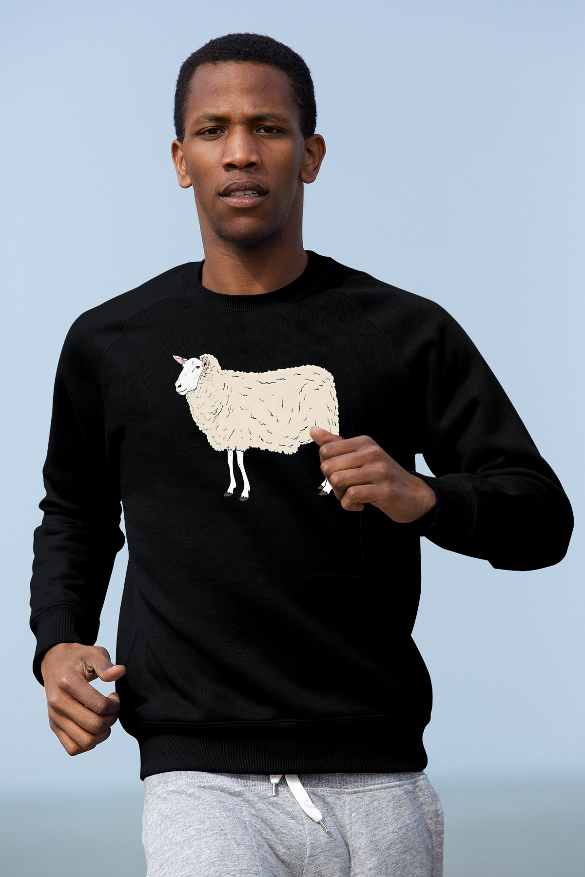 Kurban Bayramı Baskılı Unisex Siyah Sweatshirt