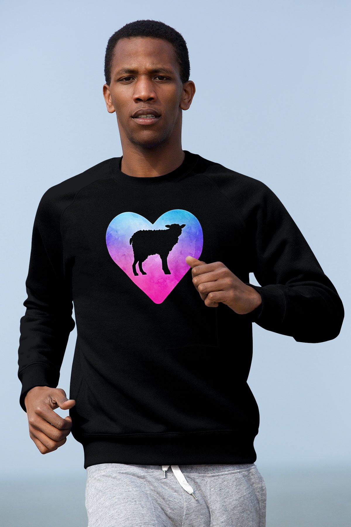 Kurban Bayramı Baskılı Unisex Siyah Sweatshirt