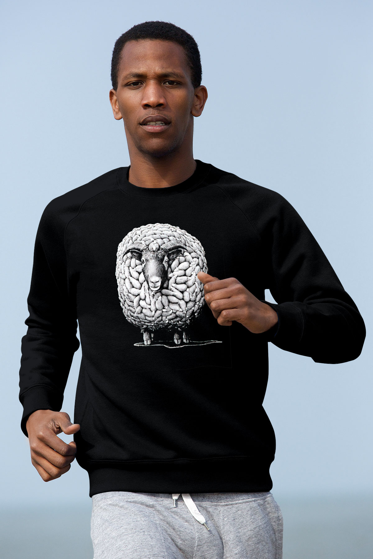 Kurban Bayramı Baskılı Unisex Siyah Sweatshirt