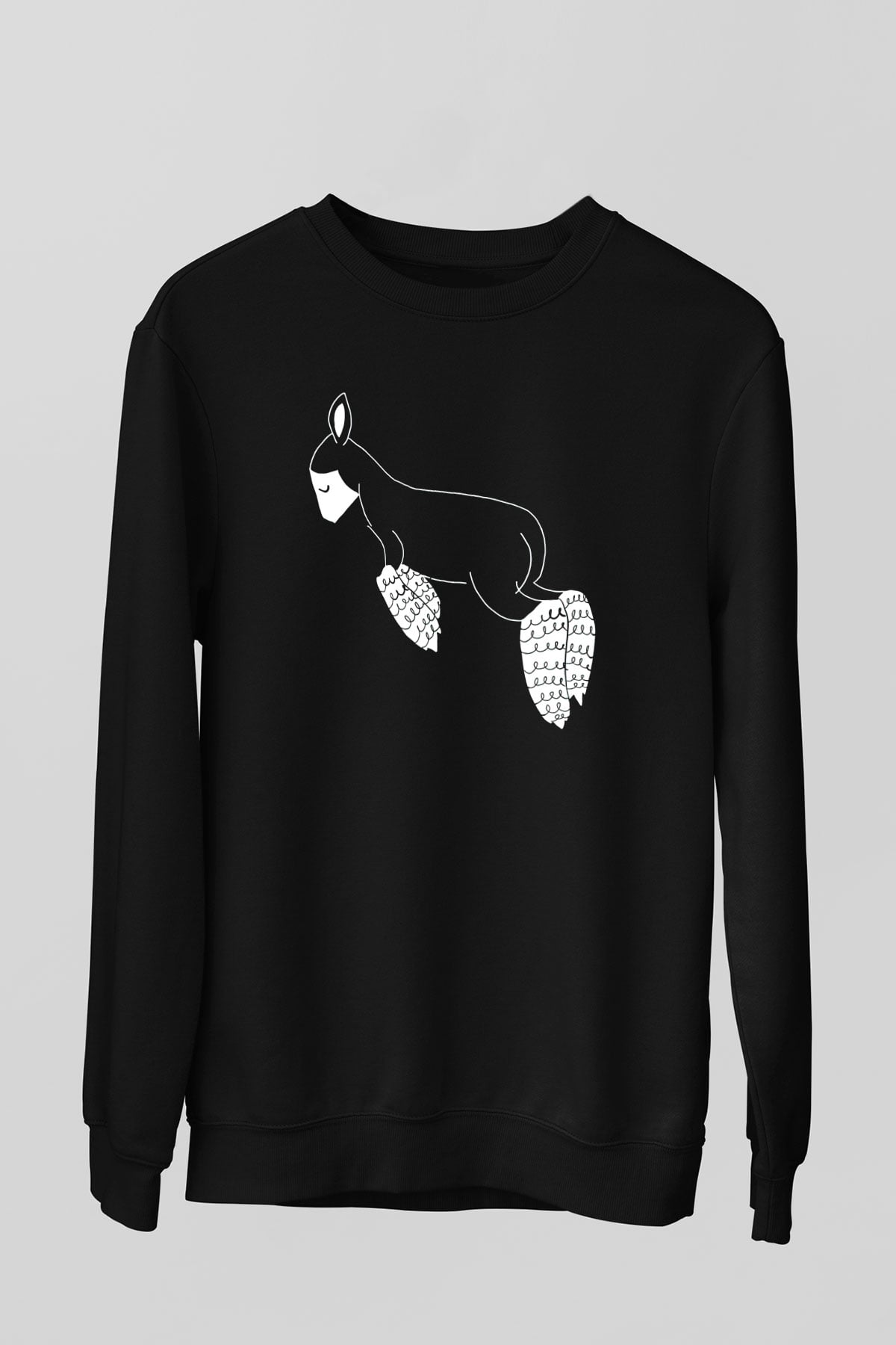 Kurban Bayramı Baskılı Unisex Siyah Sweatshirt
