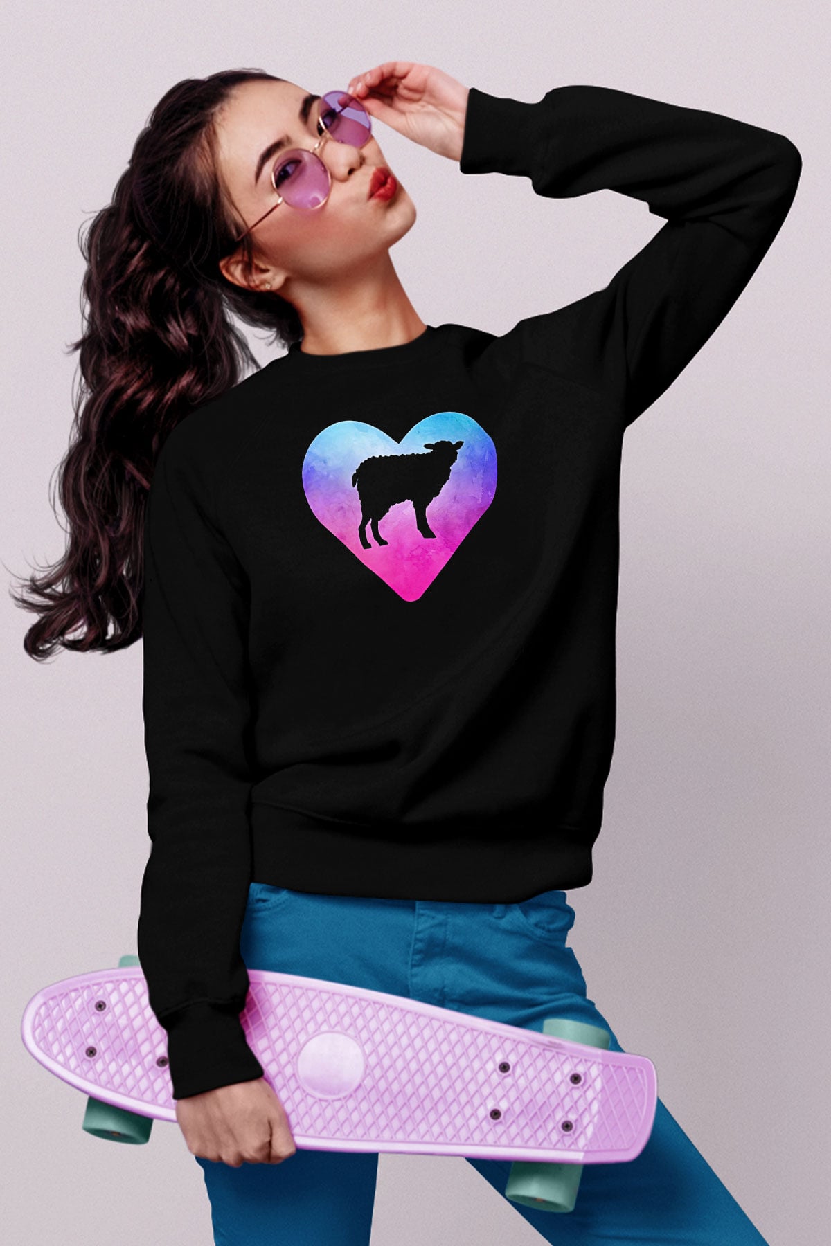 Kurban Bayramı Baskılı Unisex Siyah Sweatshirt