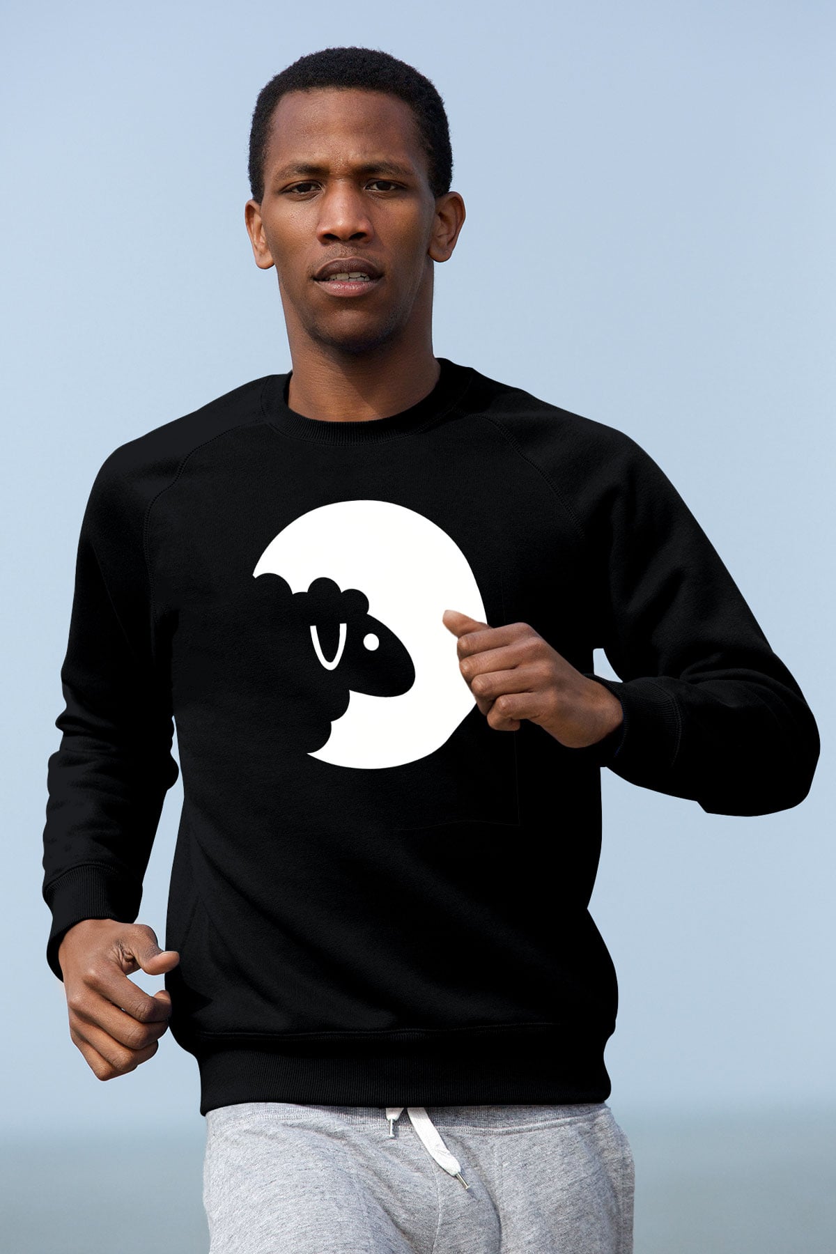 Kurban Bayramı Baskılı Unisex Siyah Sweatshirt