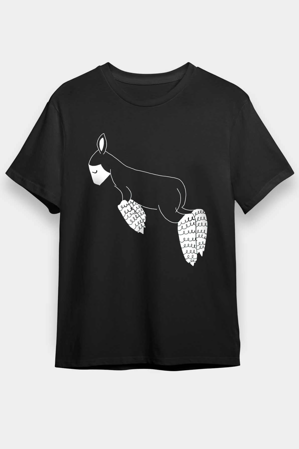 Kurban Bayramı Baskılı Unisex Siyah Tişört - Tshirt