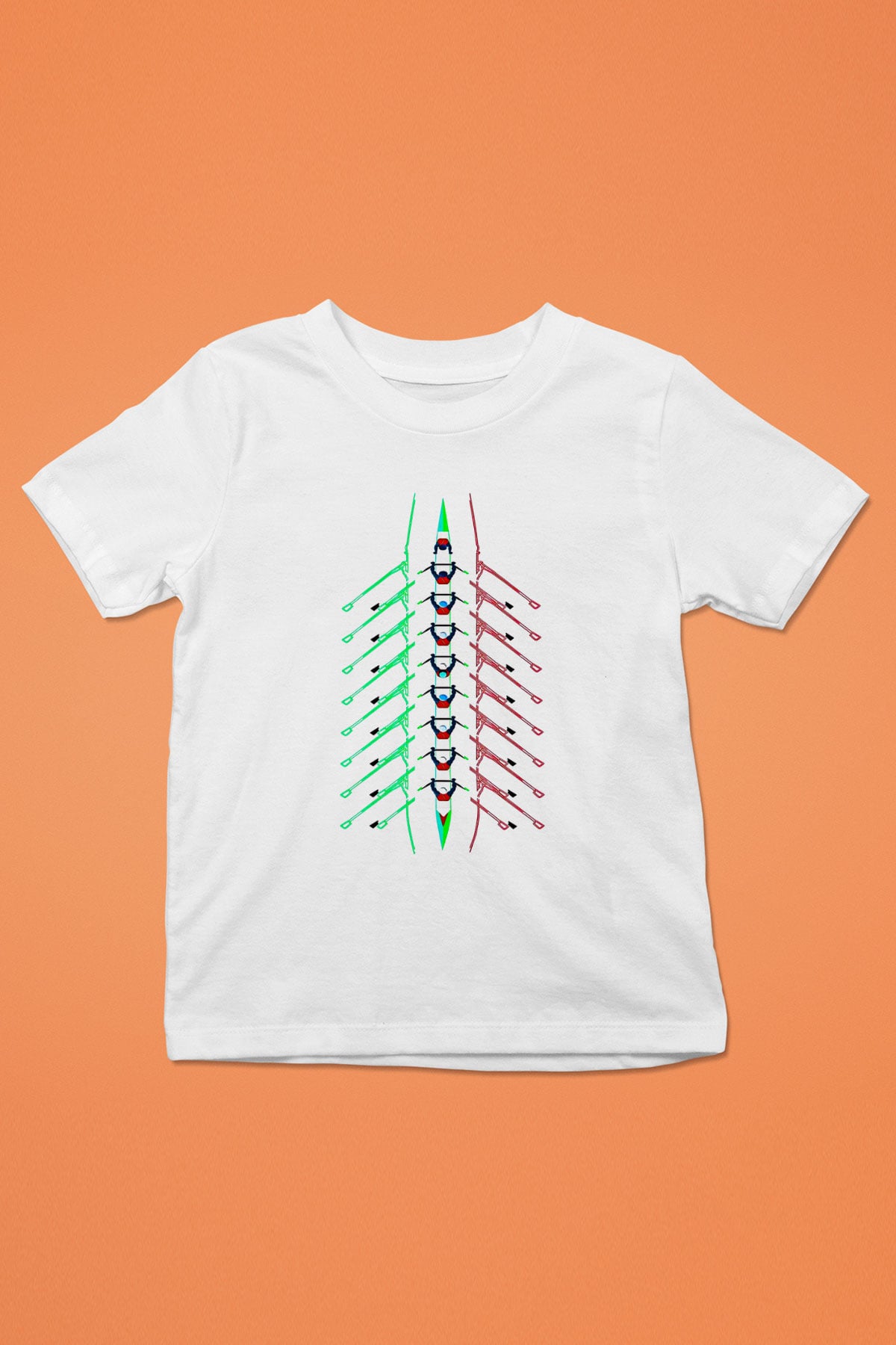 Kürek Baskılı Unisex Beyaz Çocuk Tişört - Tshirt