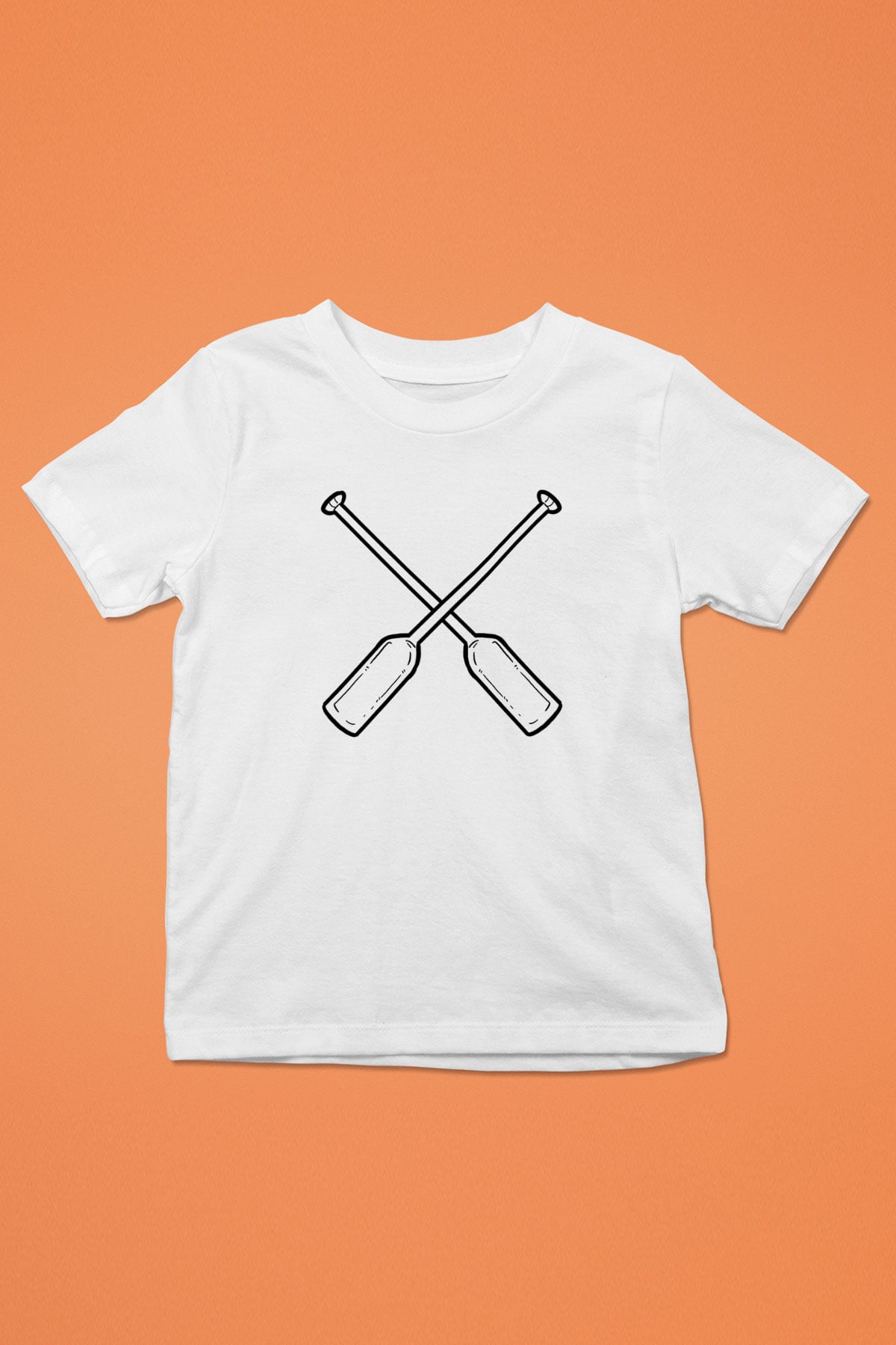 Kürek Baskılı Unisex Beyaz Çocuk Tişört - Tshirt