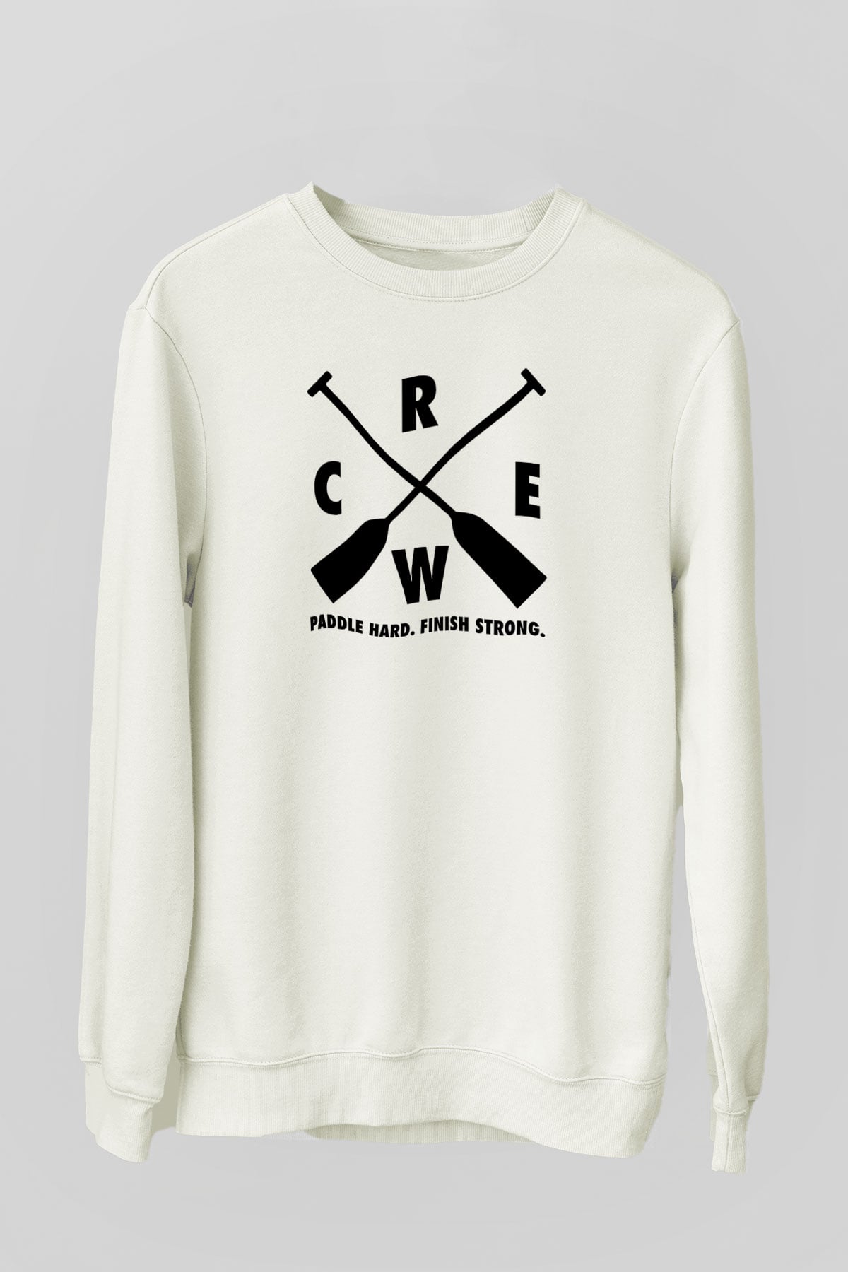 Kürek Baskılı Unisex Ekru Sweatshirt