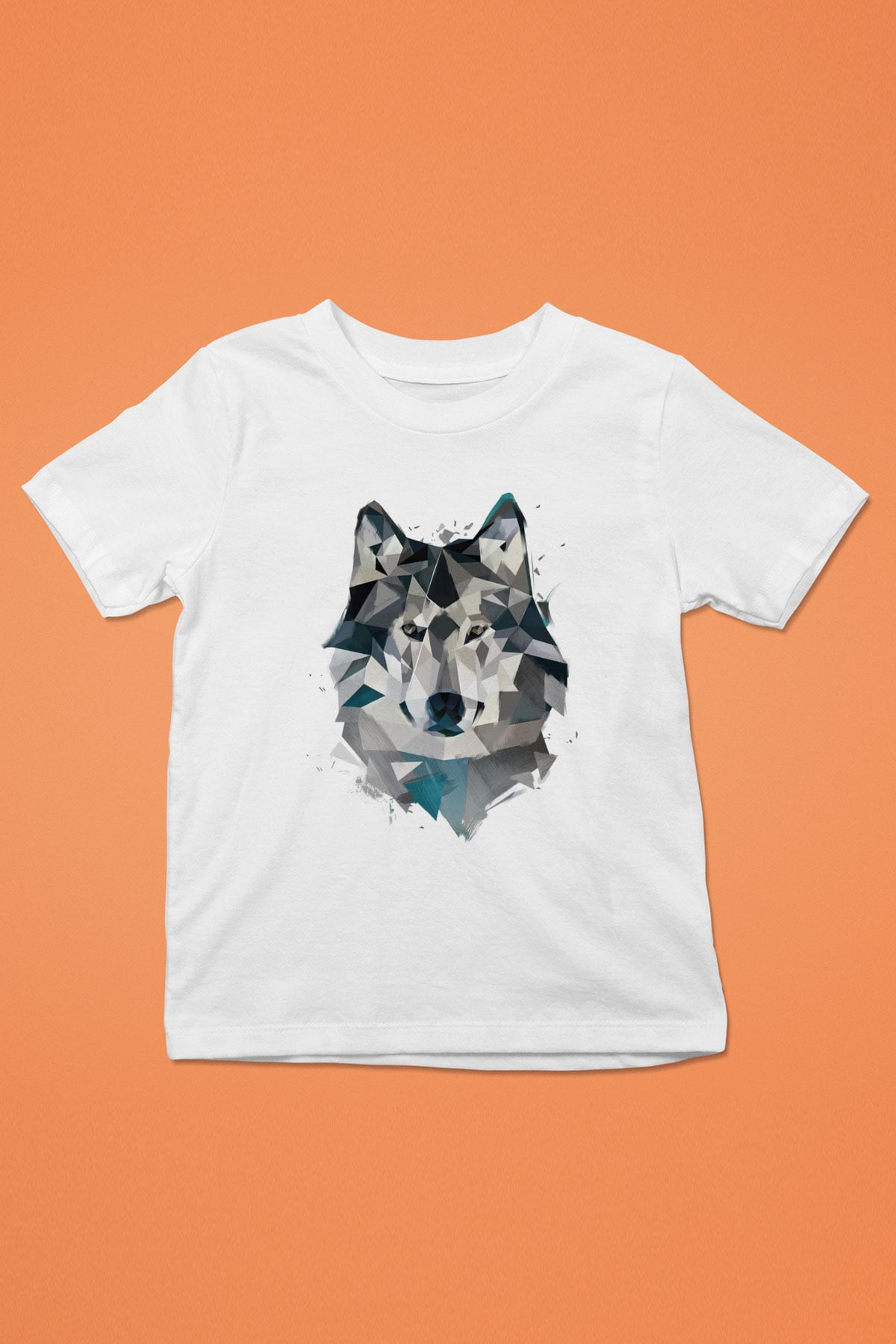Kurt Baskılı Unisex Beyaz  Çocuk Tişört