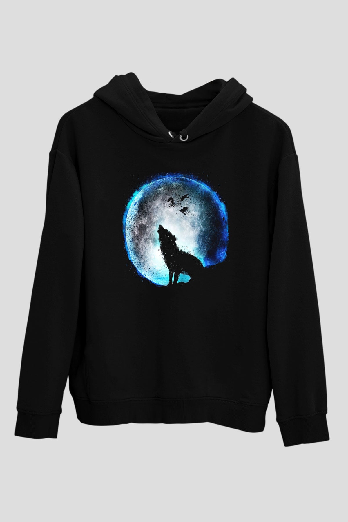 Kurt Siyah Unisex Hoodie