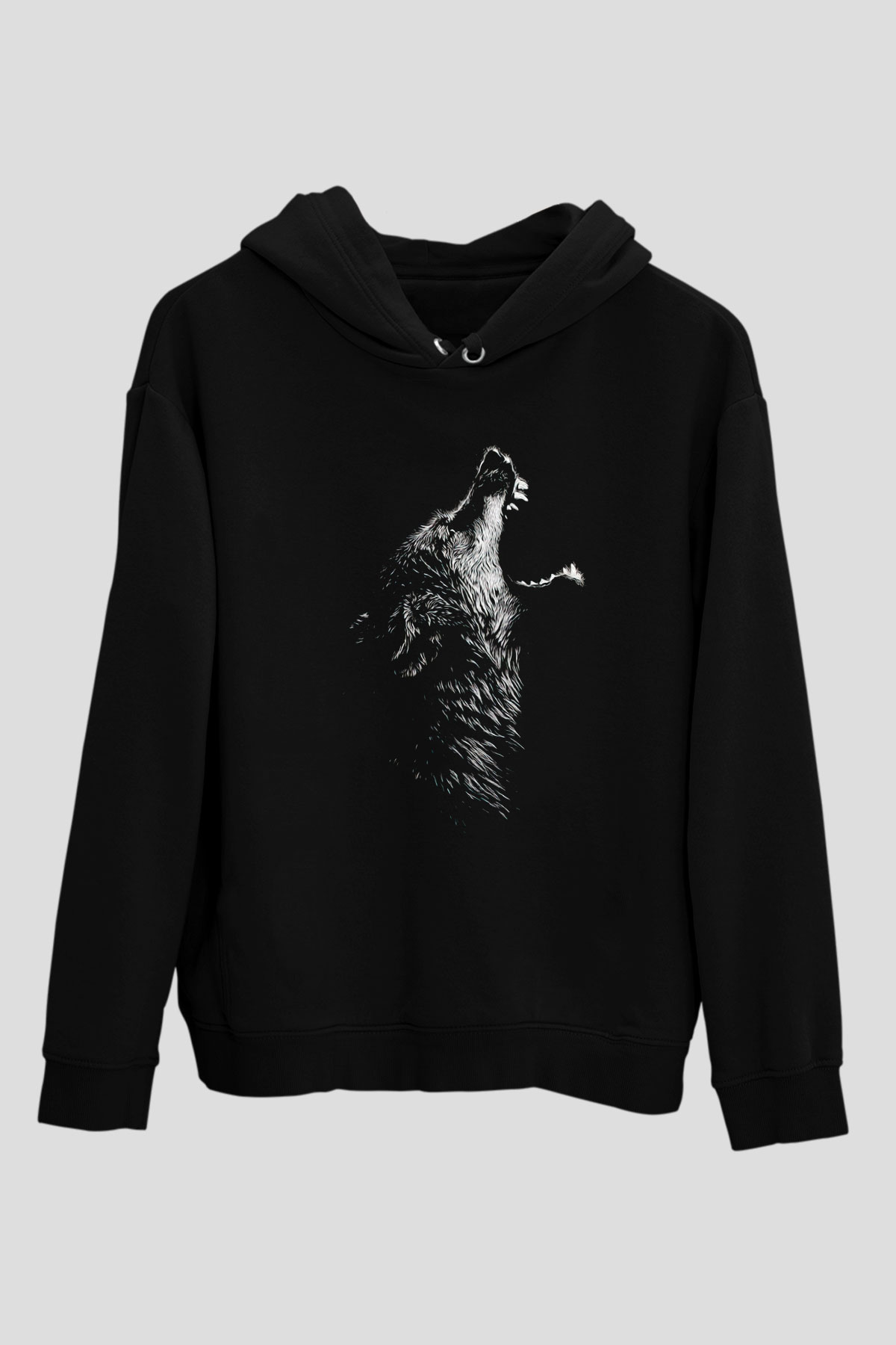 Kurt Siyah Unisex Hoodie