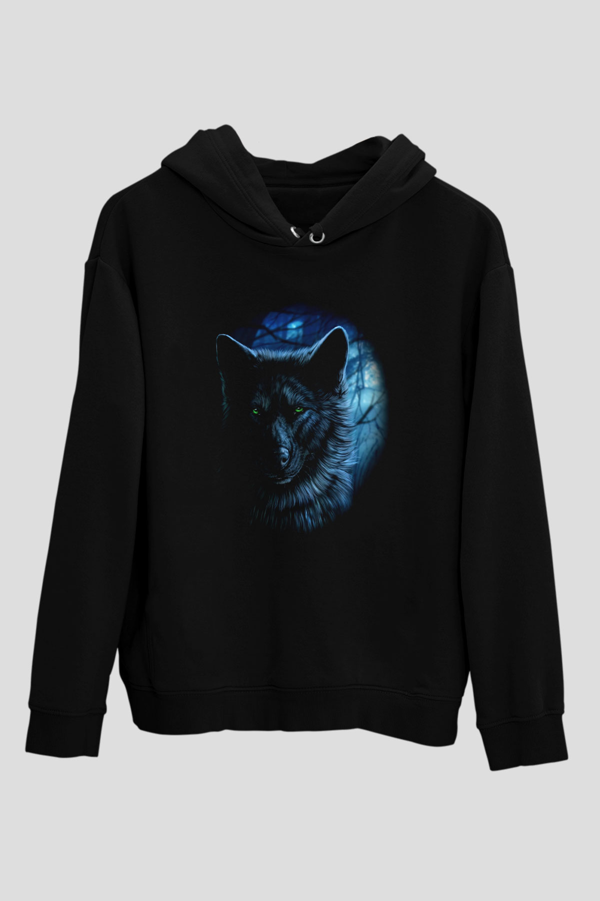 Kurt Siyah Unisex Hoodie