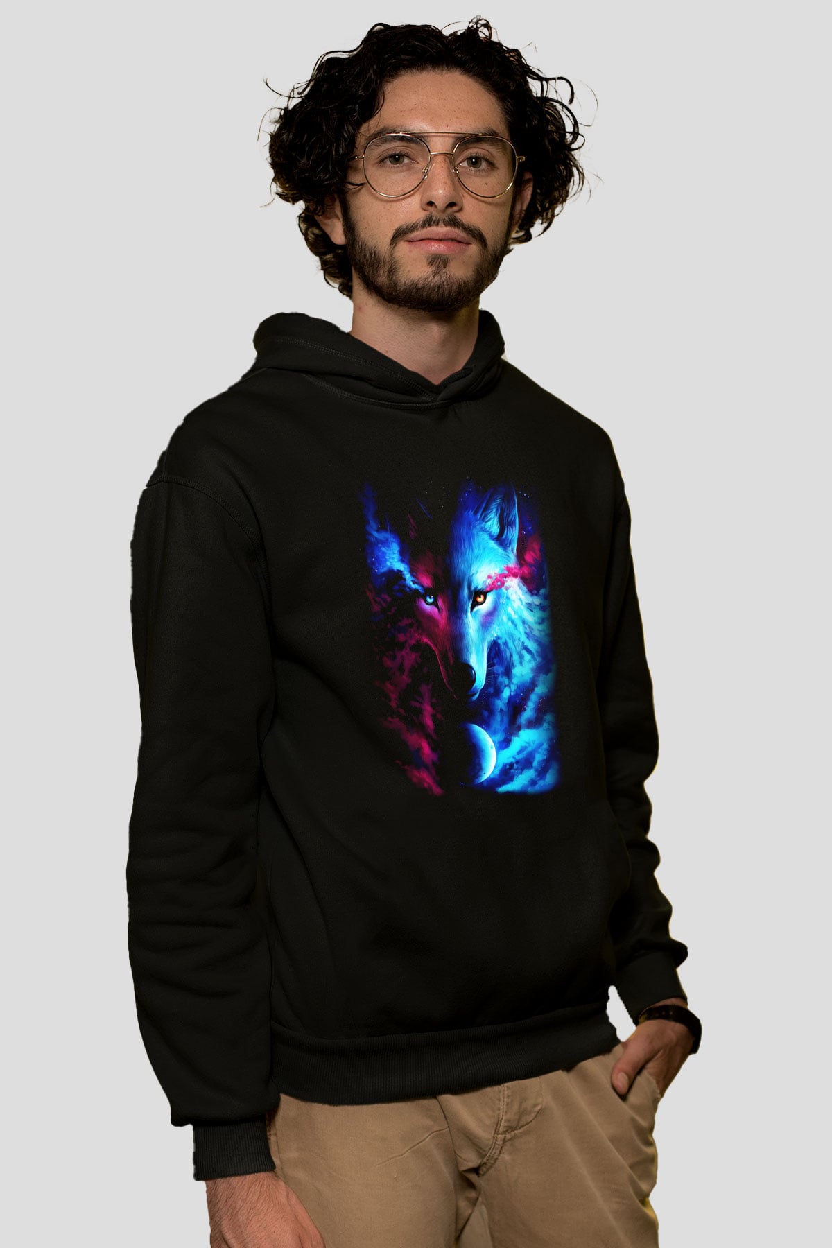 Kurt Siyah Unisex Hoodie