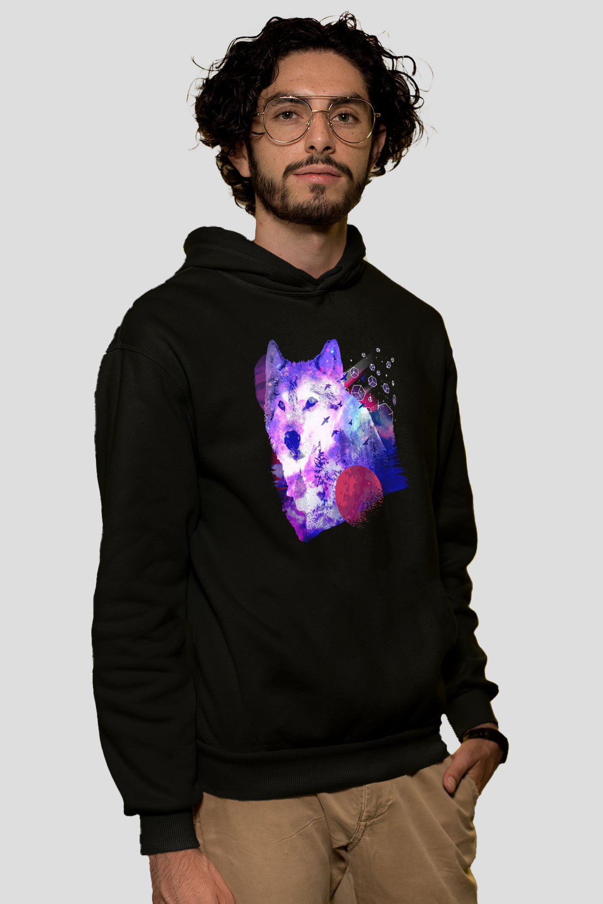 Kurt Siyah Unisex Hoodie