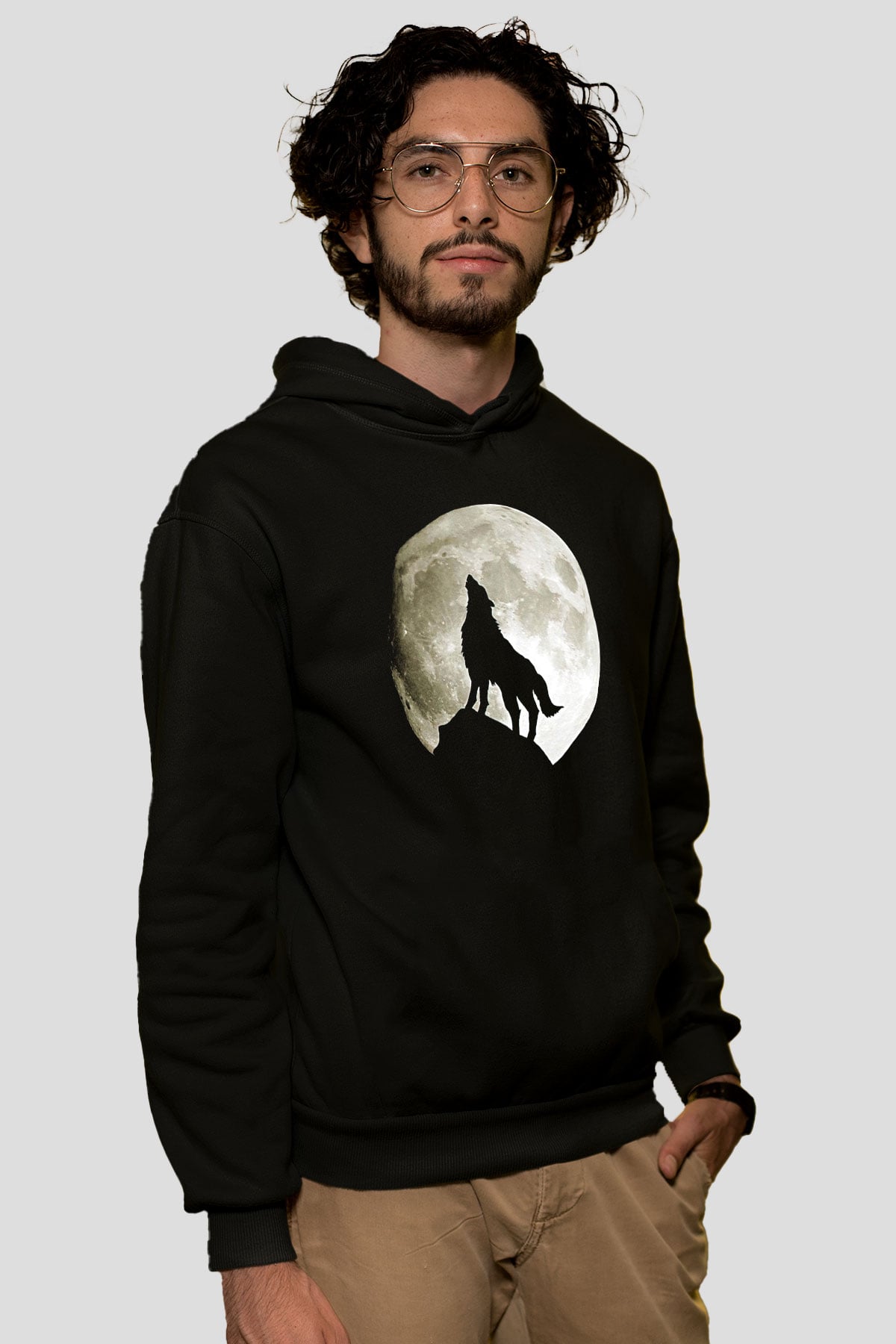 Kurt Siyah Unisex Hoodie