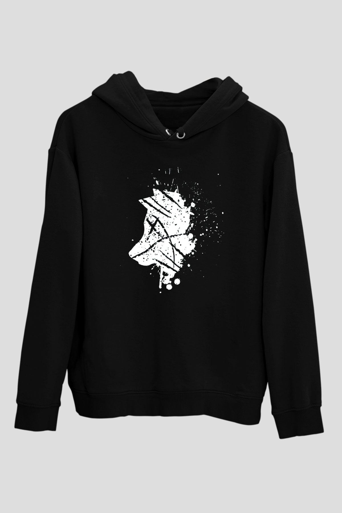 Kurt Siyah Unisex Hoodie