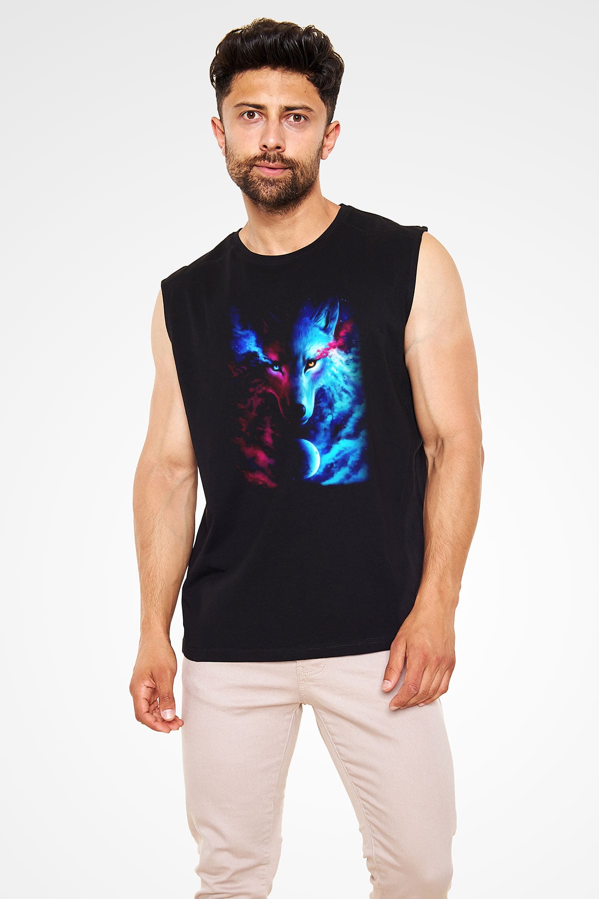 Kurt Siyah Unisex Kolsuz Tişört