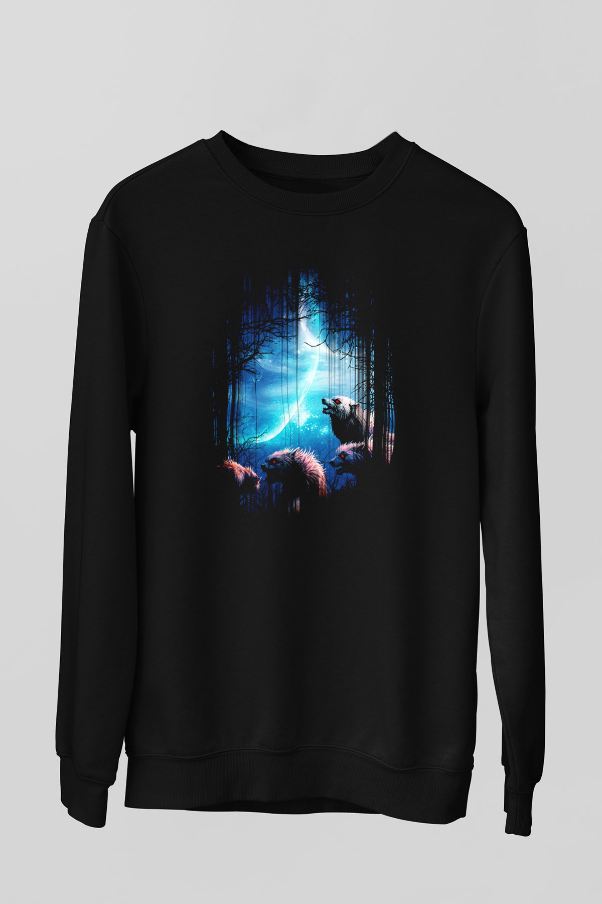 Kurt Siyah Unisex Sweatshirt
