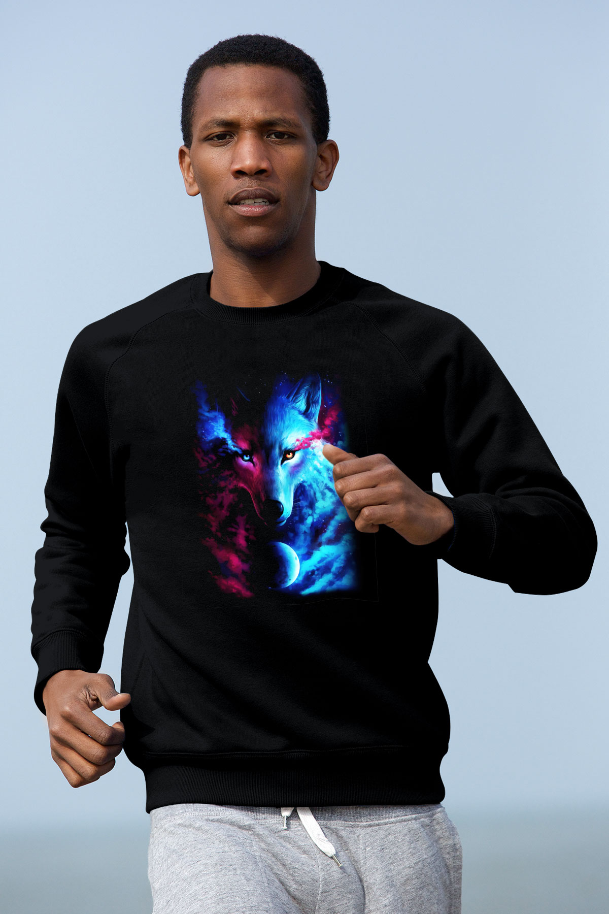 Kurt Siyah Unisex Sweatshirt