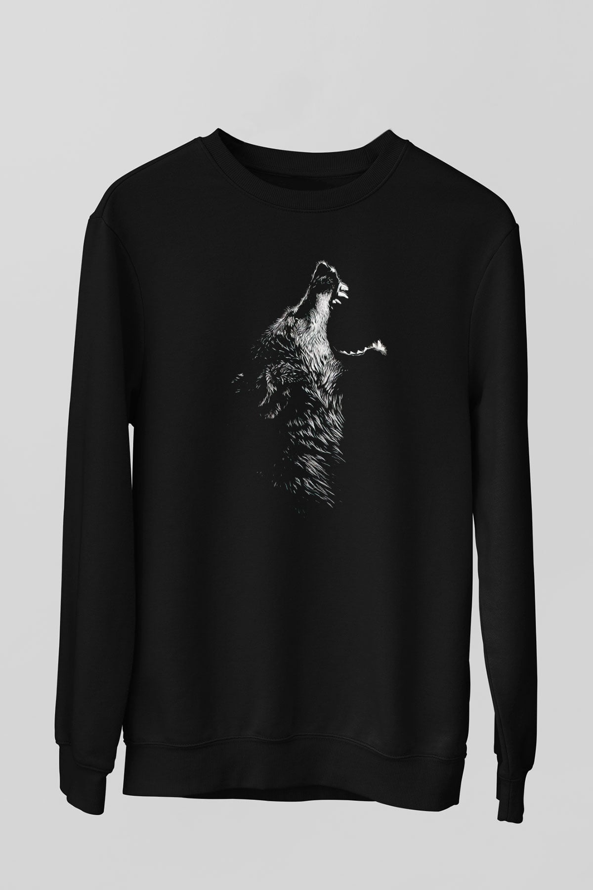 Kurt Siyah Unisex Sweatshirt
