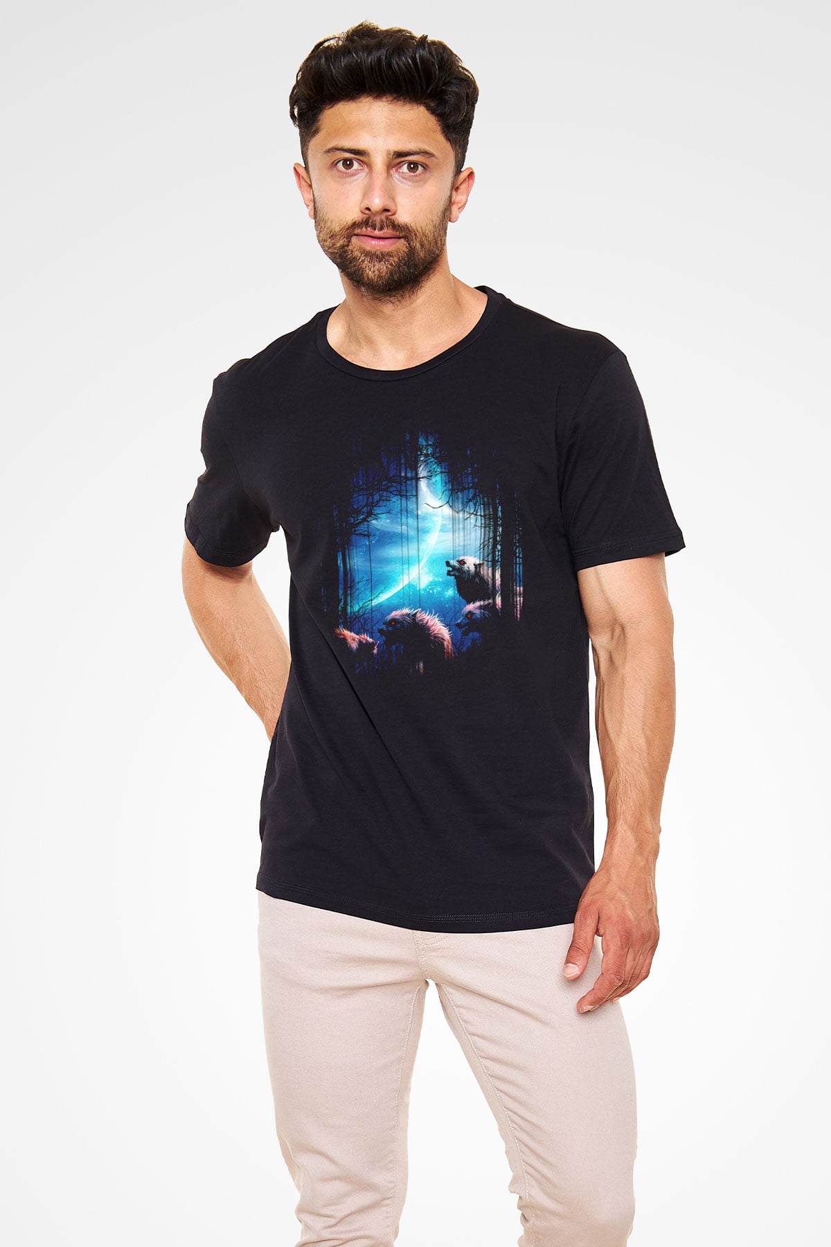 Kurt Siyah Unisex Tişört T-Shirt - TişörtFabrikası