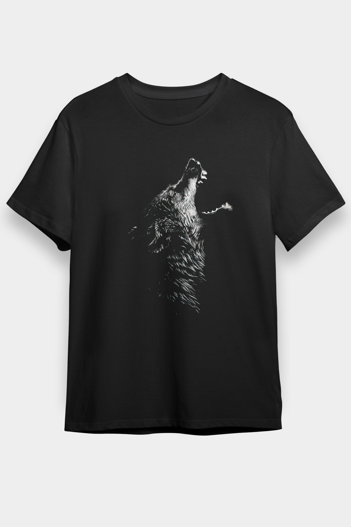 Kurt Siyah Unisex Tişört T-Shirt - TişörtFabrikası