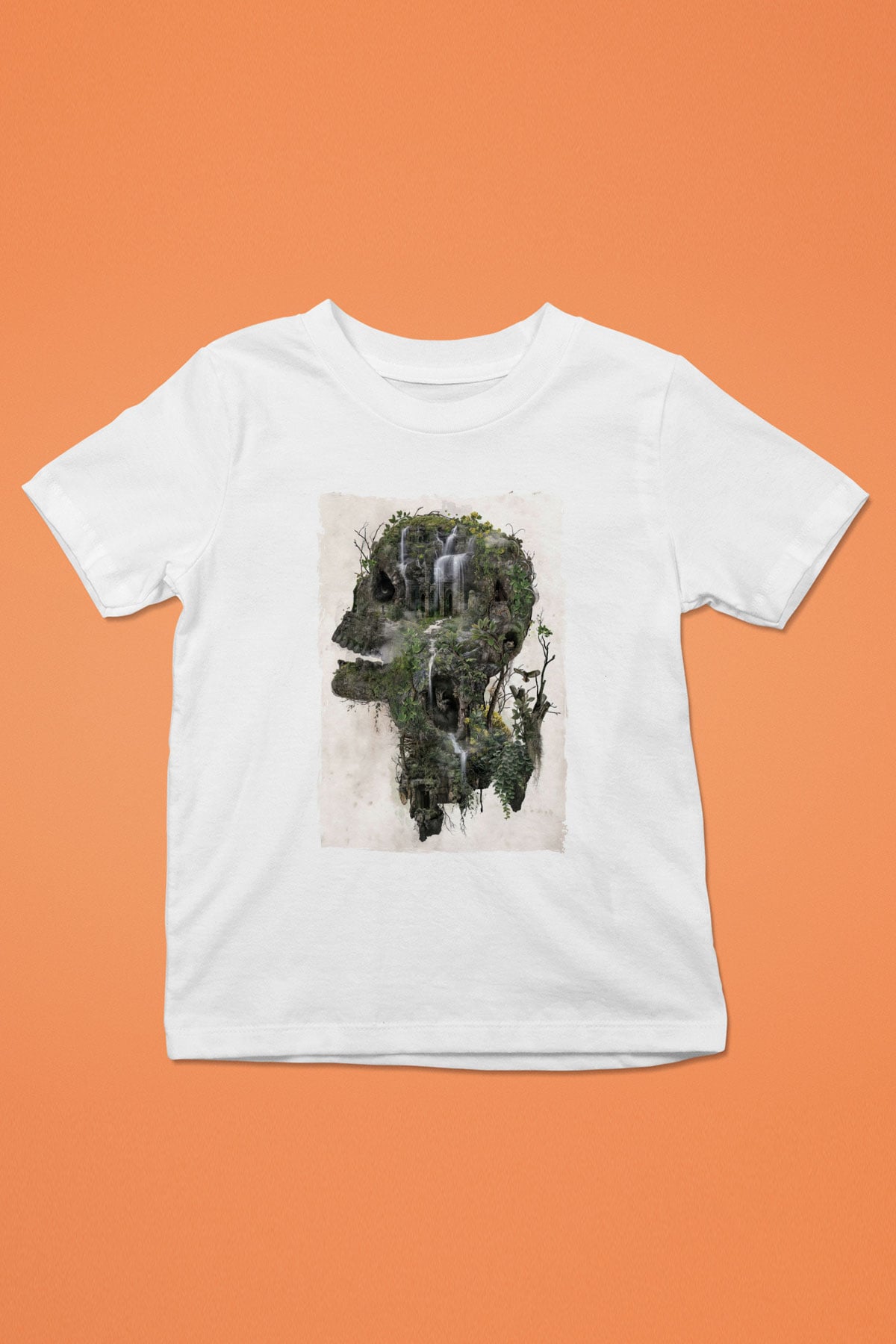 Kuru Kafa Ormanı Baskılı Unisex Beyaz  Çocuk Tişört