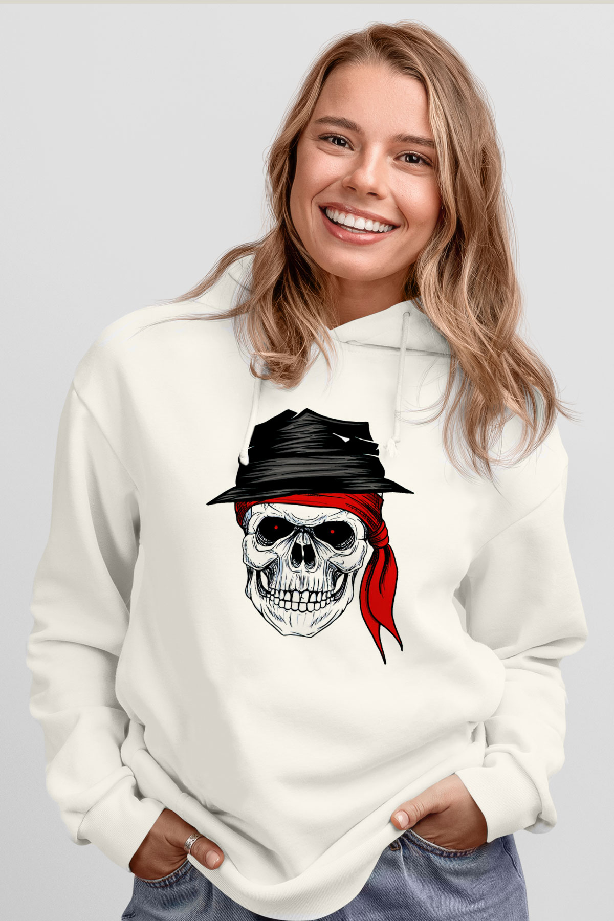 Kuru KafaBeyaz  Unisex Hoodie