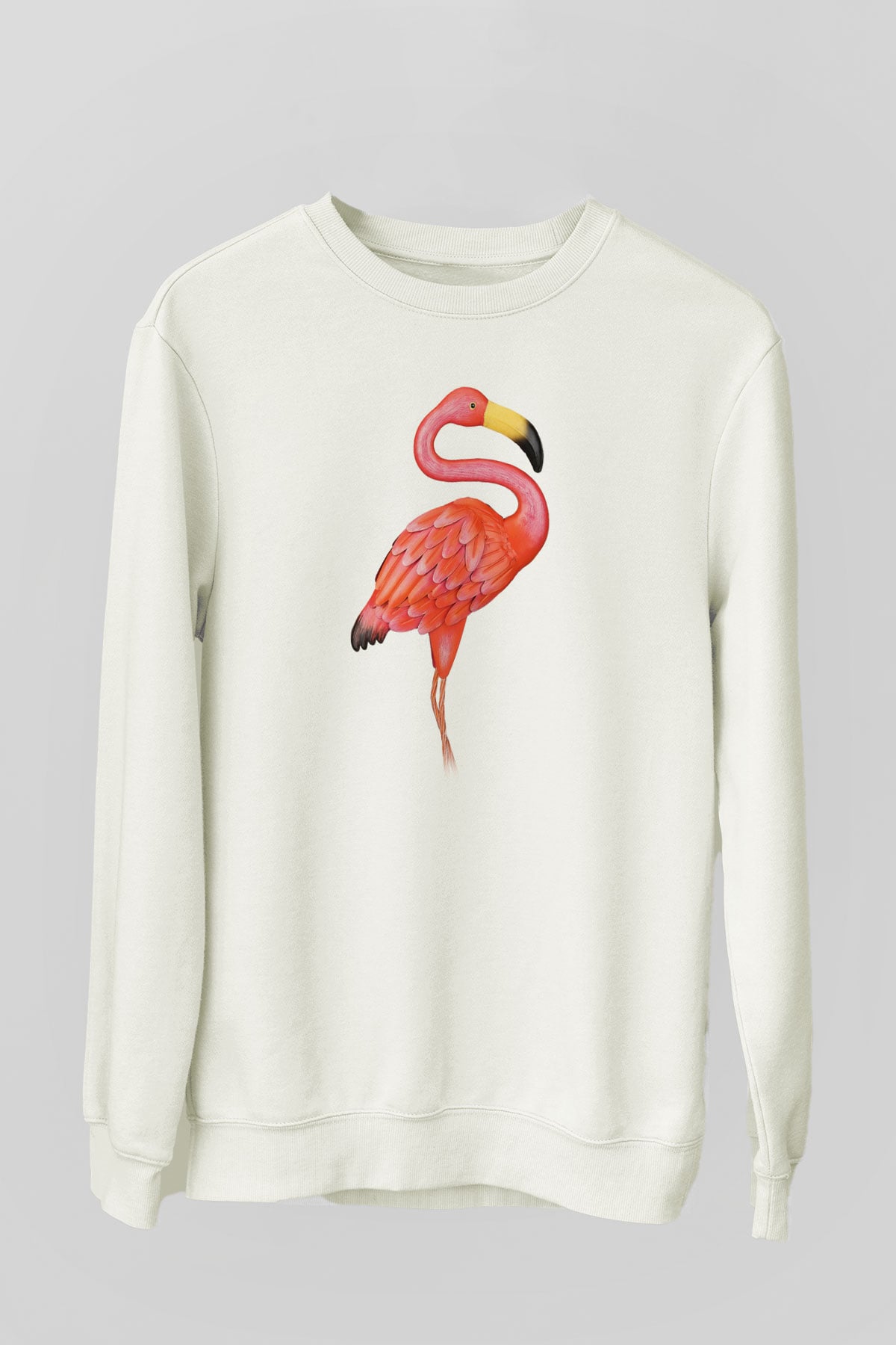 Kuş Beyaz Unisex Sweatshirt