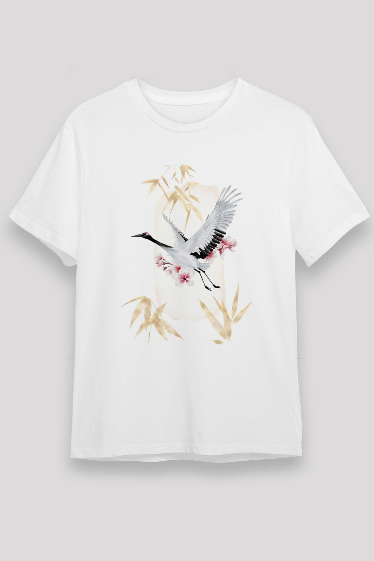 Kuş Beyaz Unisex Tişört T-Shirt - TişörtFabrikası