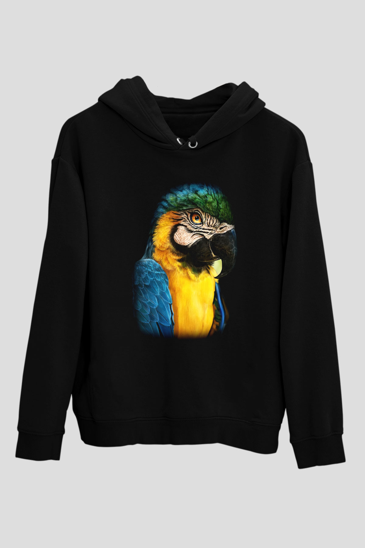 Kuş Siyah Unisex Hoodie
