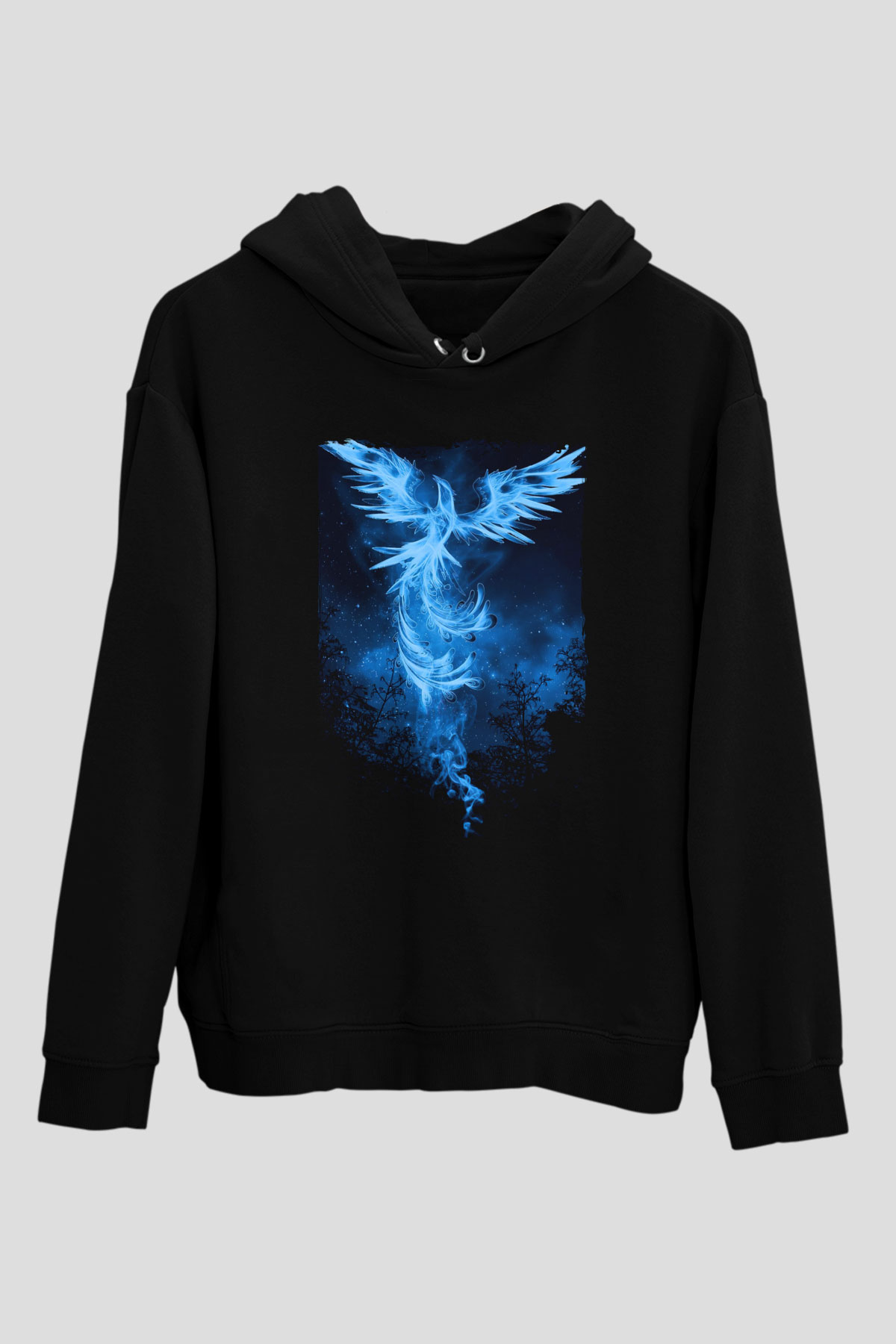 Kuş Siyah Unisex Hoodie