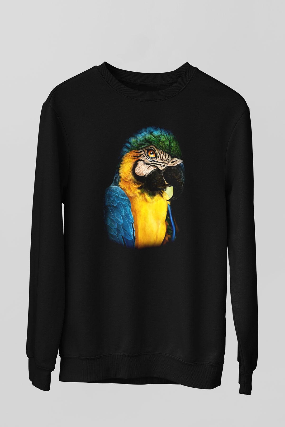 Kuş Siyah Unisex Sweatshirt