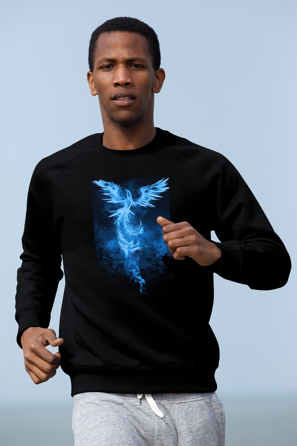 Kuş Siyah Unisex Sweatshirt
