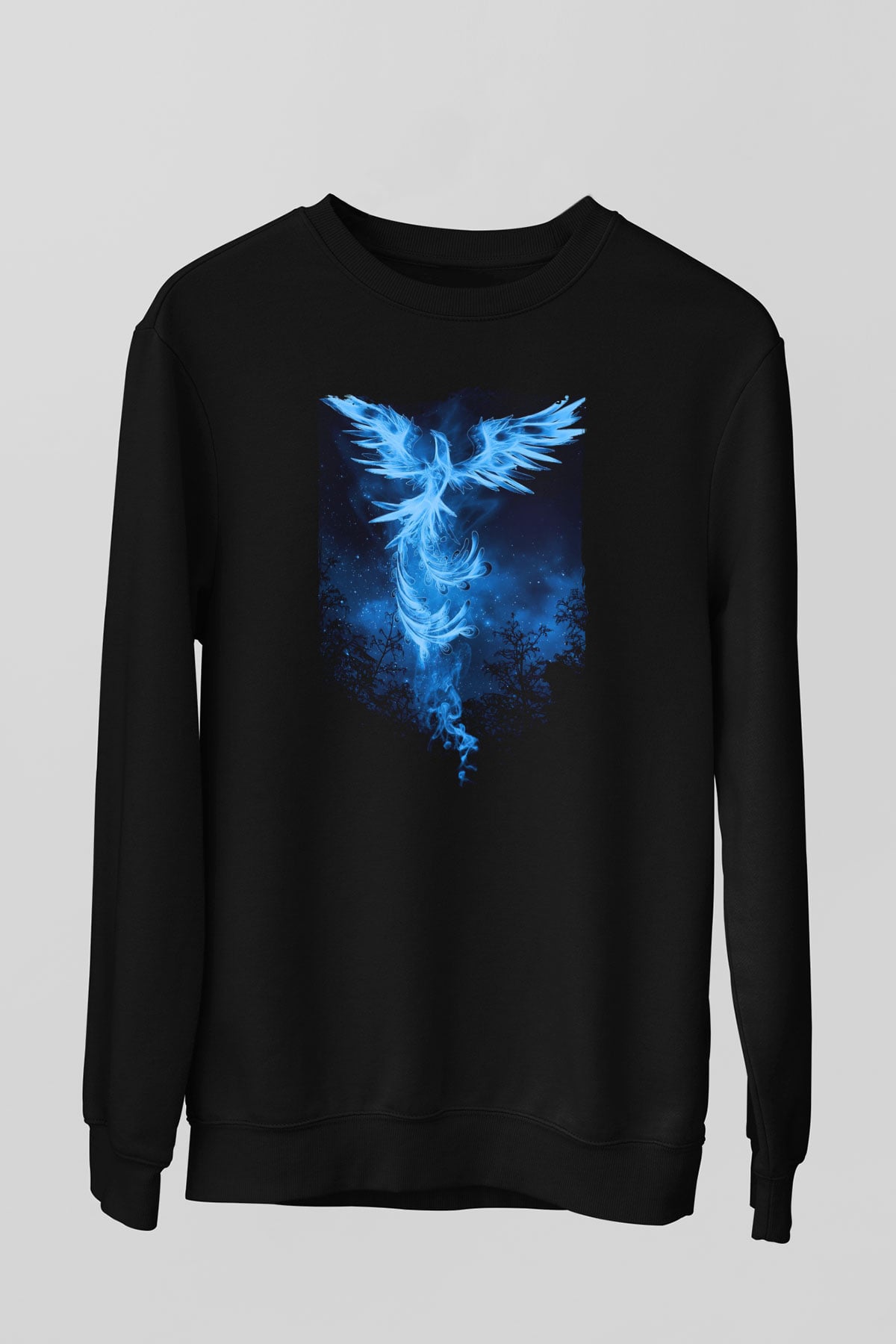 Kuş Siyah Unisex Sweatshirt
