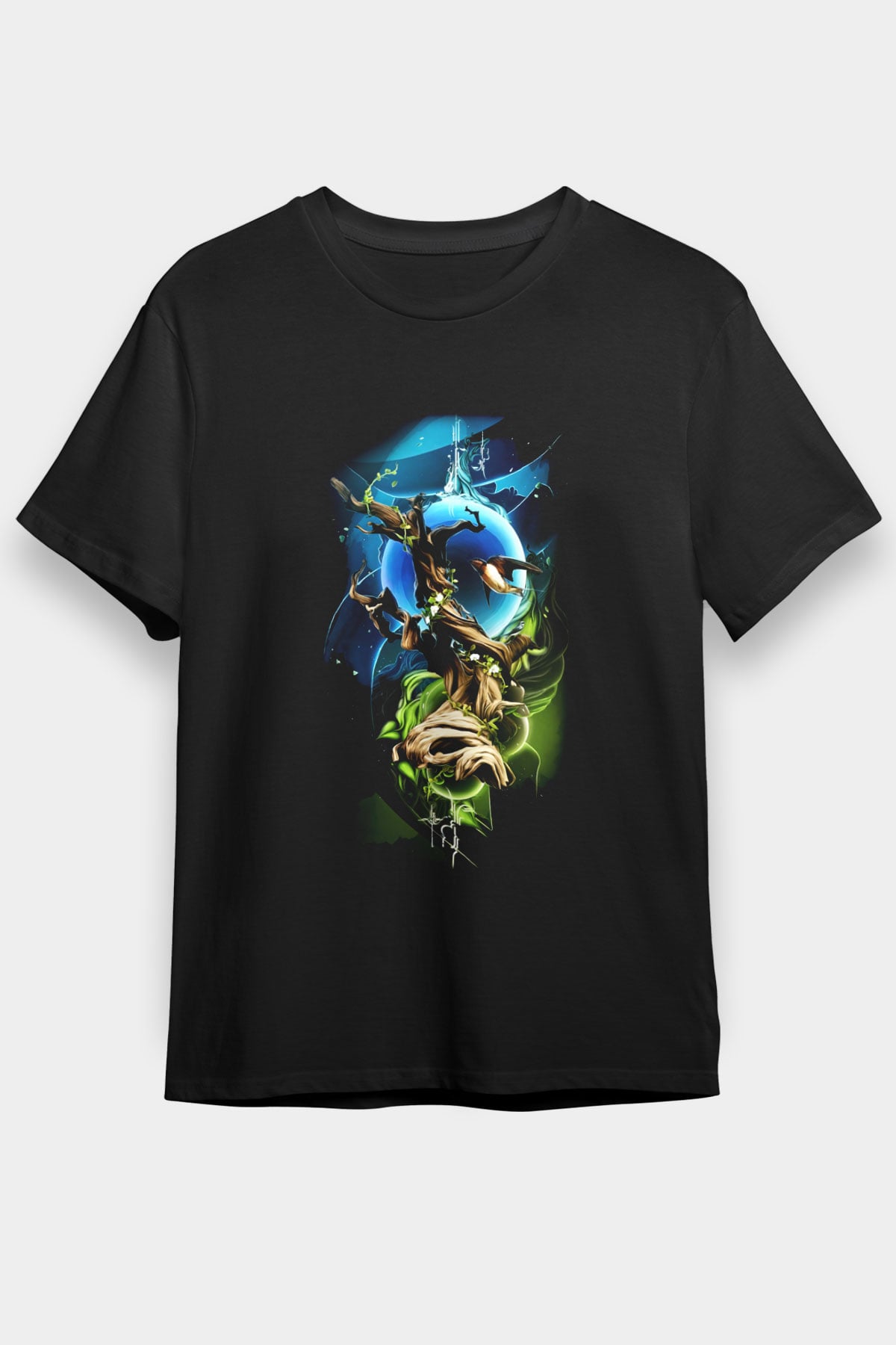Kuş Siyah Unisex Tişört T-Shirt - TişörtFabrikası