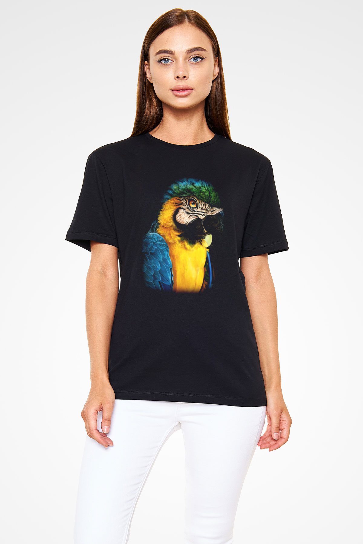 Kuş Siyah Unisex Tişört T-Shirt - TişörtFabrikası