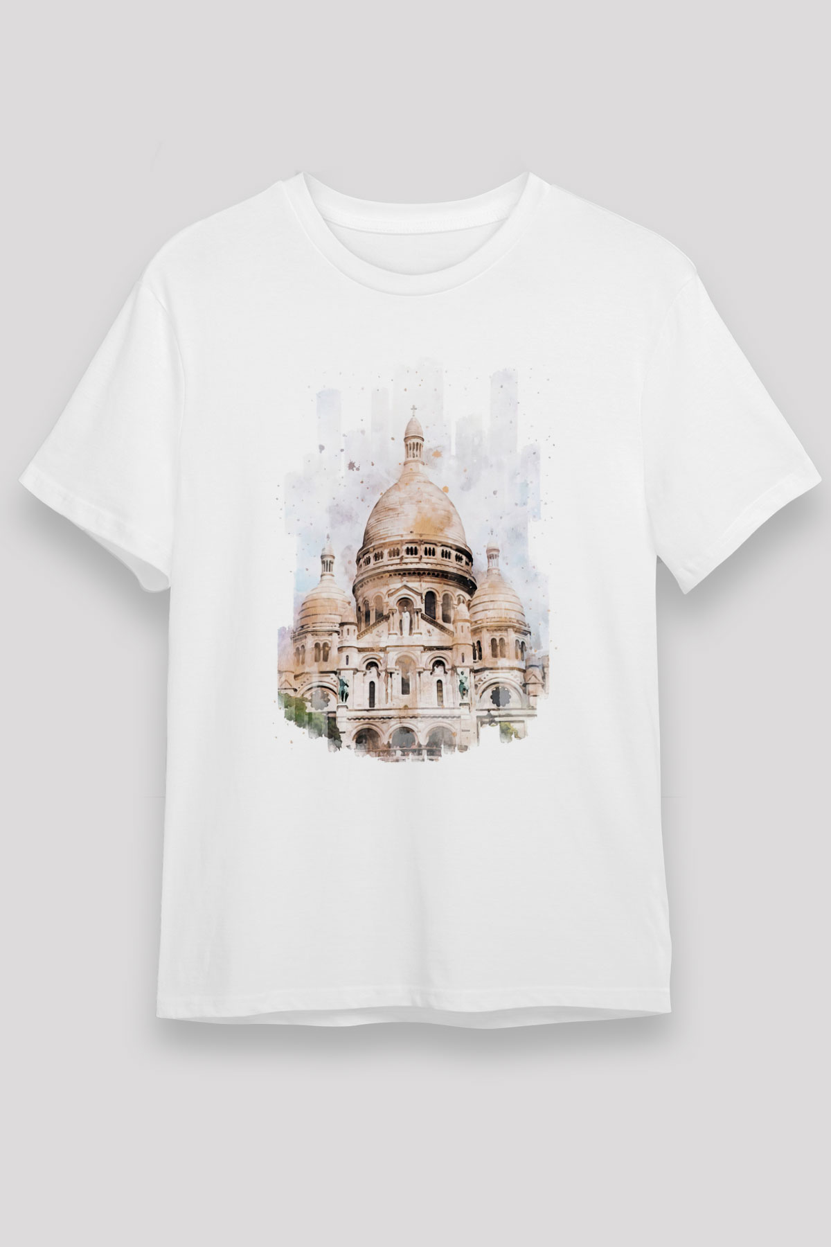 Kutsal Kalp Bazilikası Beyaz Unisex Tişört T-Shirt - TişörtFabrikası