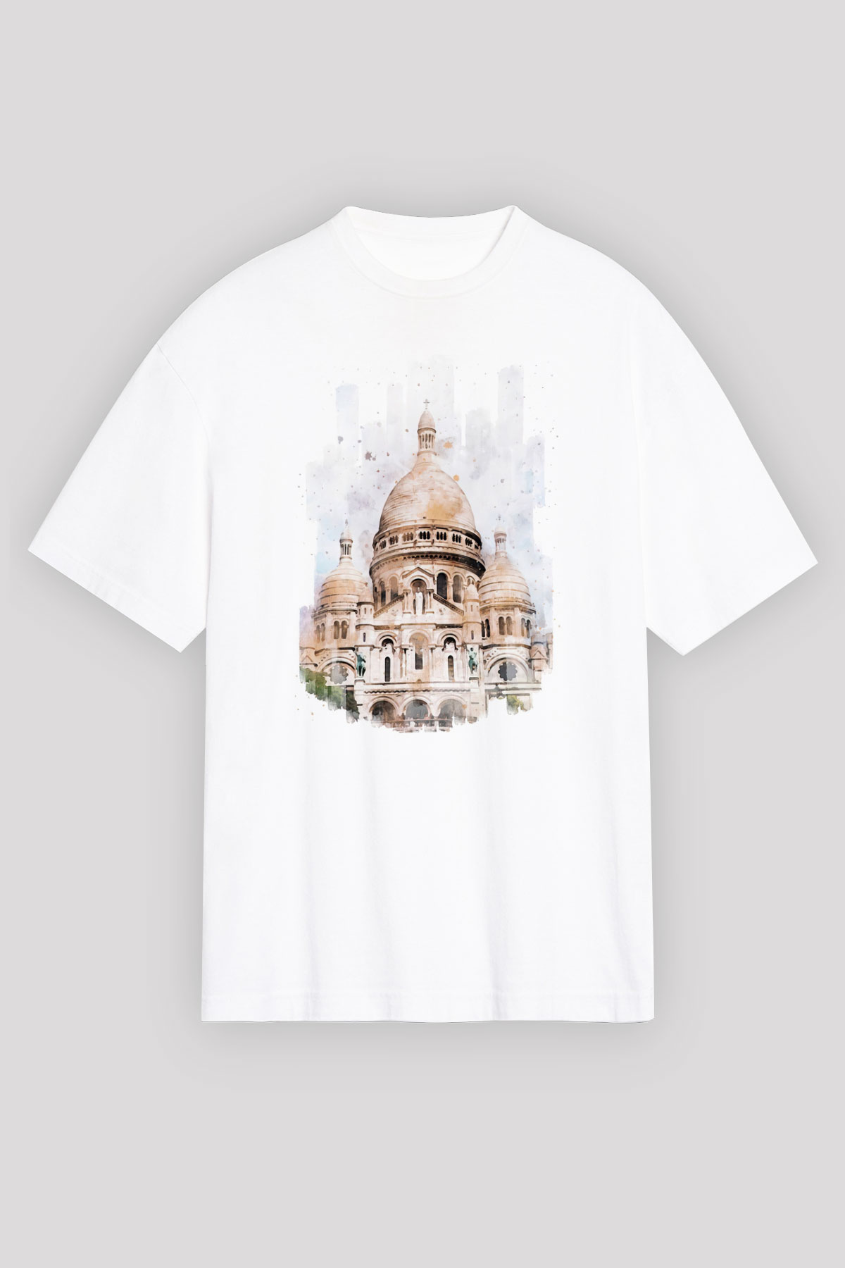 Kutsal Kalp Bazilikası Beyaz Unisex Tişört T-Shirt - TişörtFabrikası