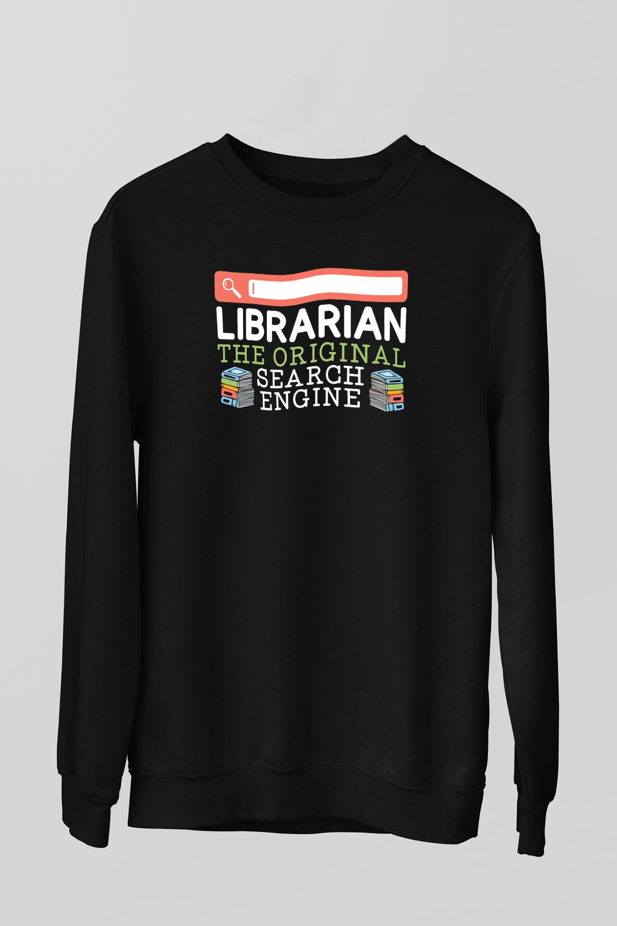 Kütüphaneci Siyah Unisex Sweatshirt
