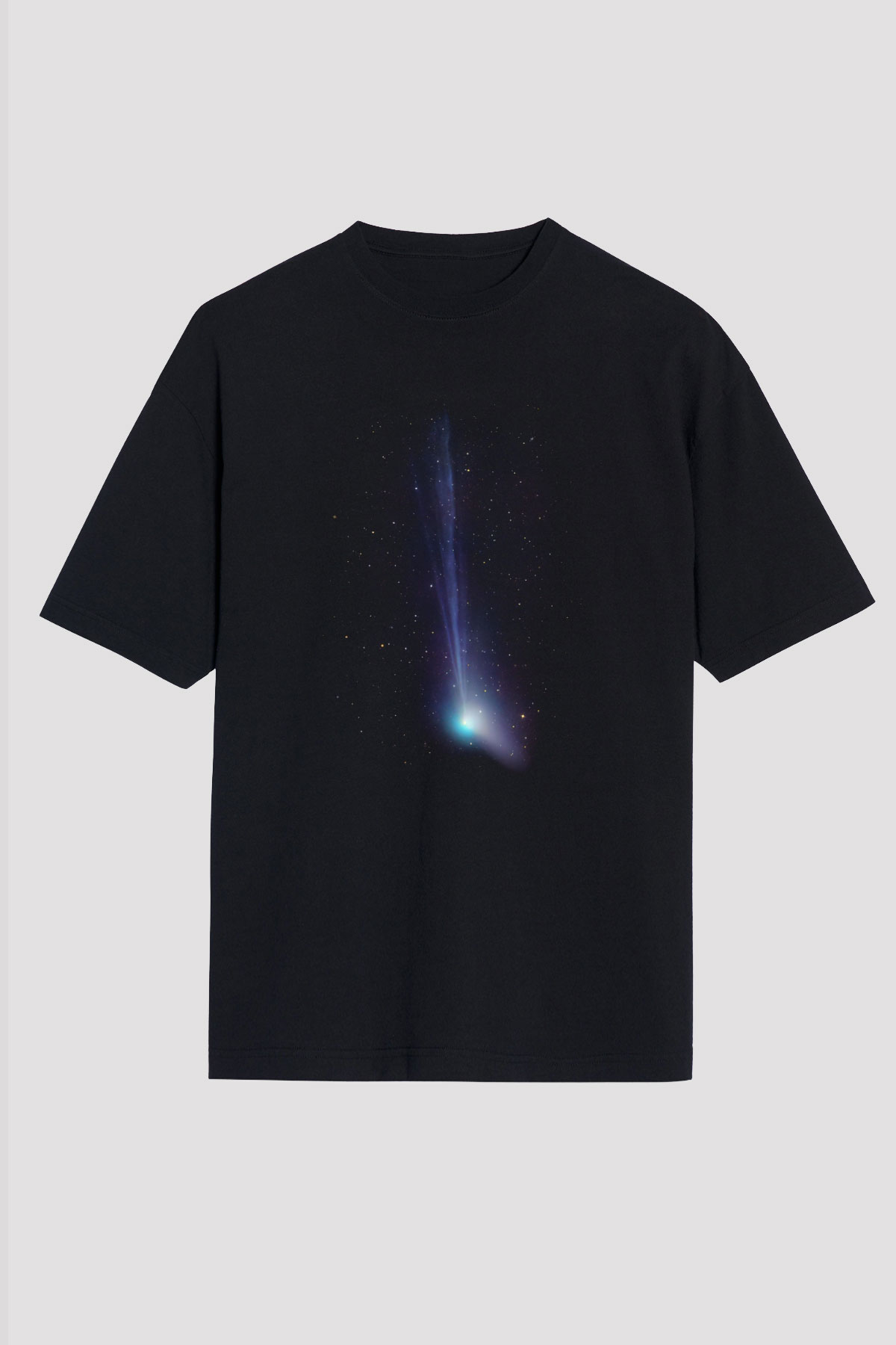 Kuyruklu yıldız Siyah Unisex Tişört T-Shirt - TişörtFabrikası