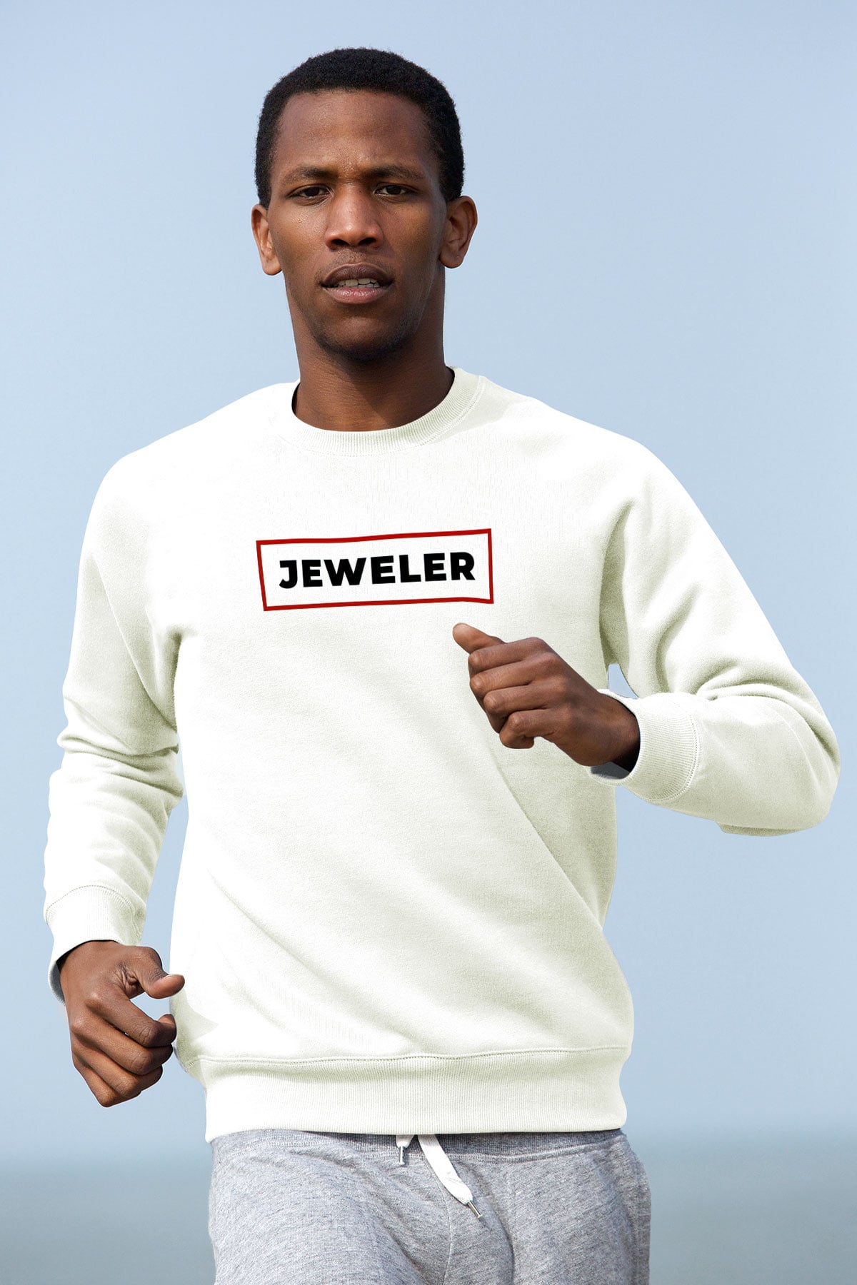 Kuyumcu Beyaz Unisex Sweatshirt