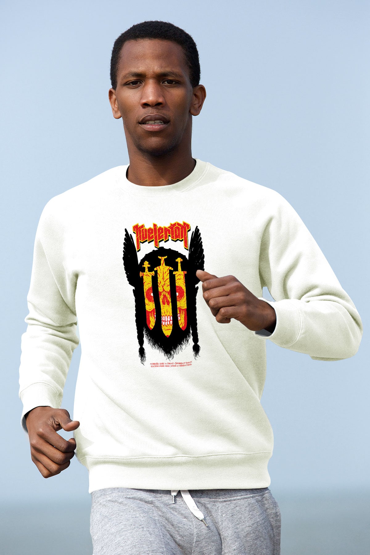 Kvelertak Beyaz Unisex Sweatshirt