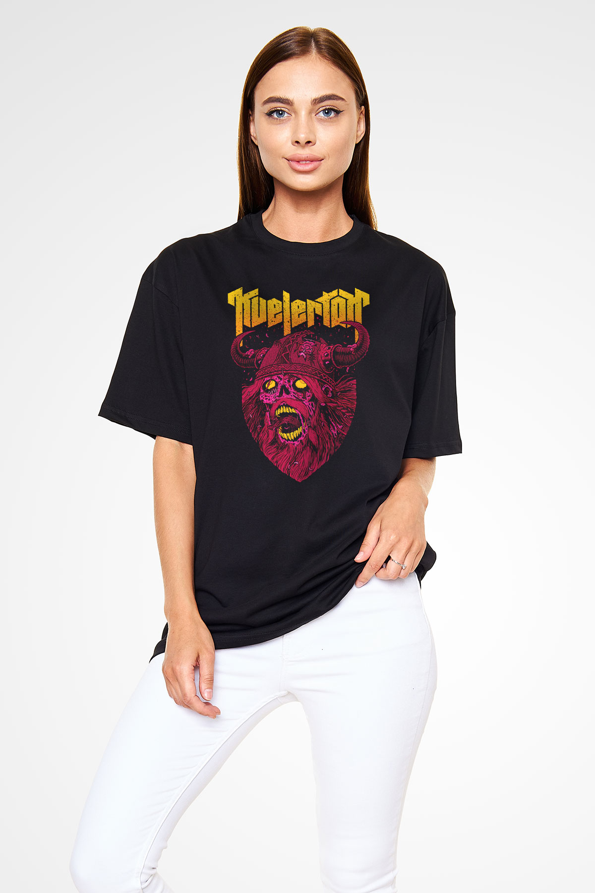 Kvelertak Siyah Unisex Oversize Tişört T-Shirt