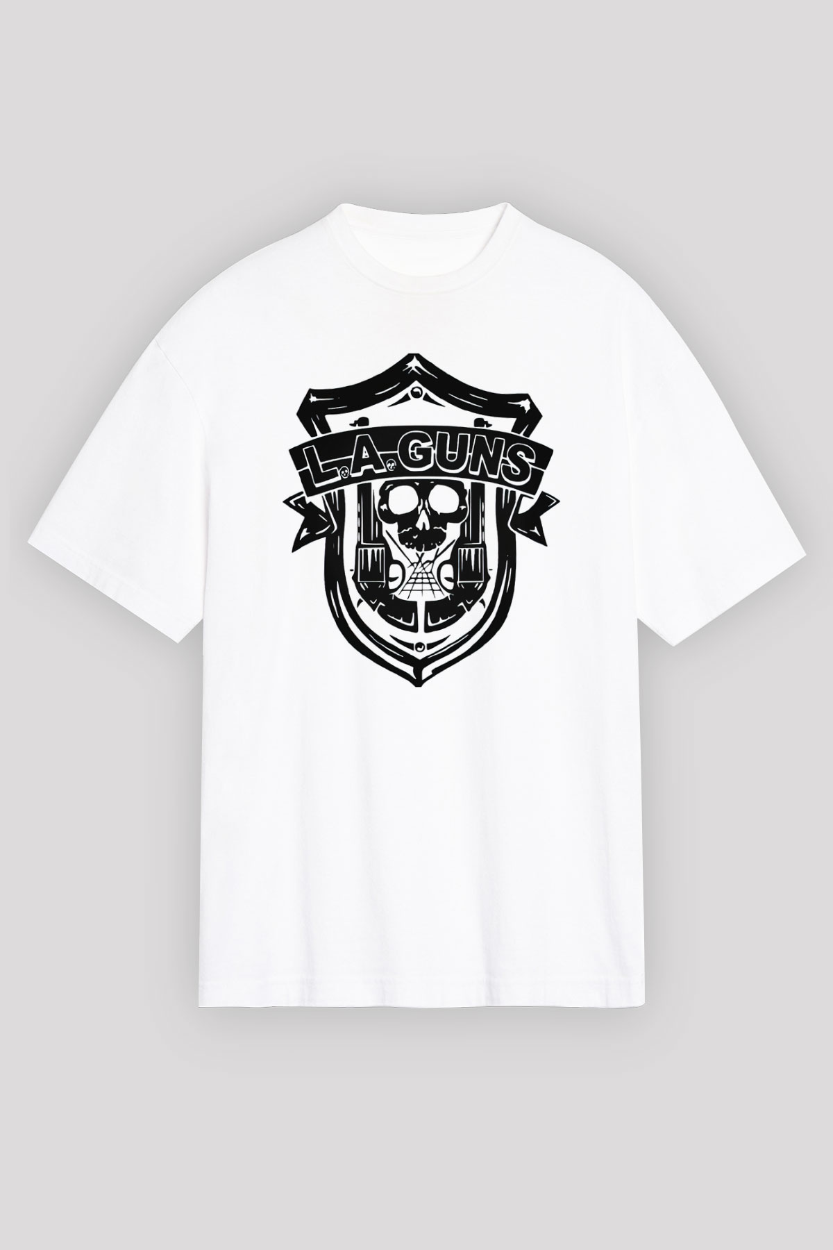 L.A. Guns Beyaz Unisex Tişört T-Shirt - TişörtFabrikası