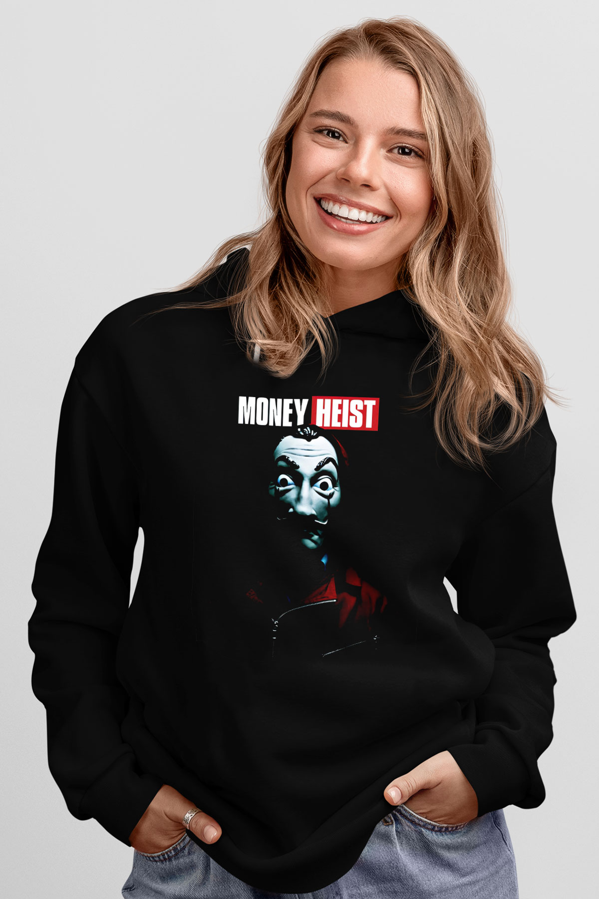 La casa de papel Siyah Unisex Hoodie