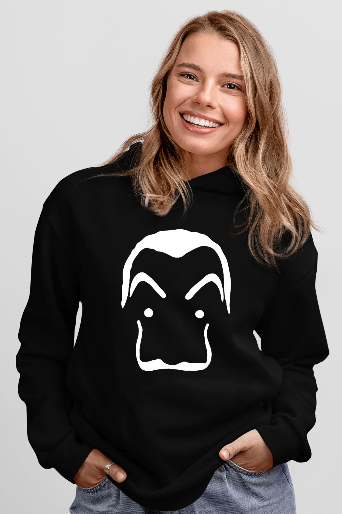 La casa de papel Siyah Unisex Hoodie